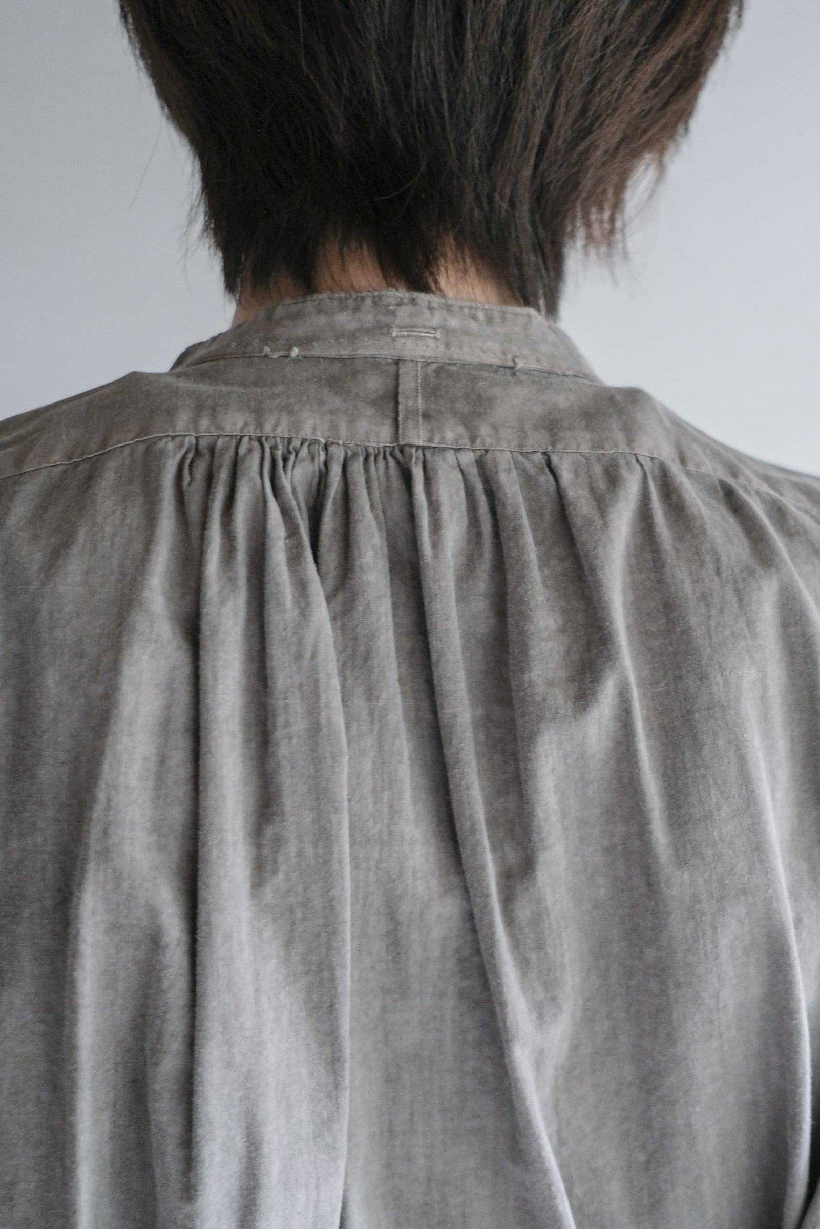 "Rework" Europe Vintage Linen Dress Shirt Over Dyed