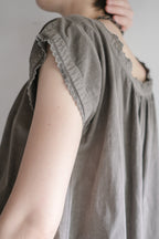 "Rework" Europe Vintage Cotton Linen Night Dress Over Dyed