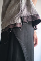 "𝒁/𝑵.𝑳" Rework Vintage Silk Shirt/ Botanical Overdyed
