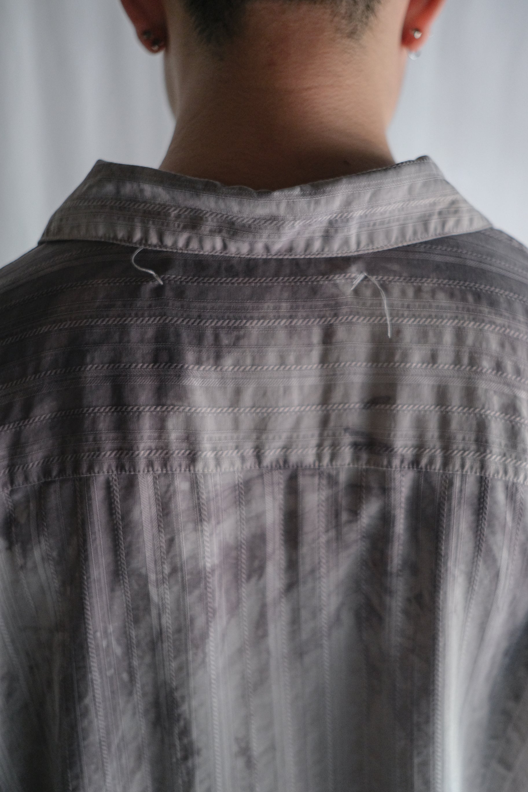"𝒁/𝑵.𝑳" Rework Vintage Silk Shirt/ Botanical Overdyed