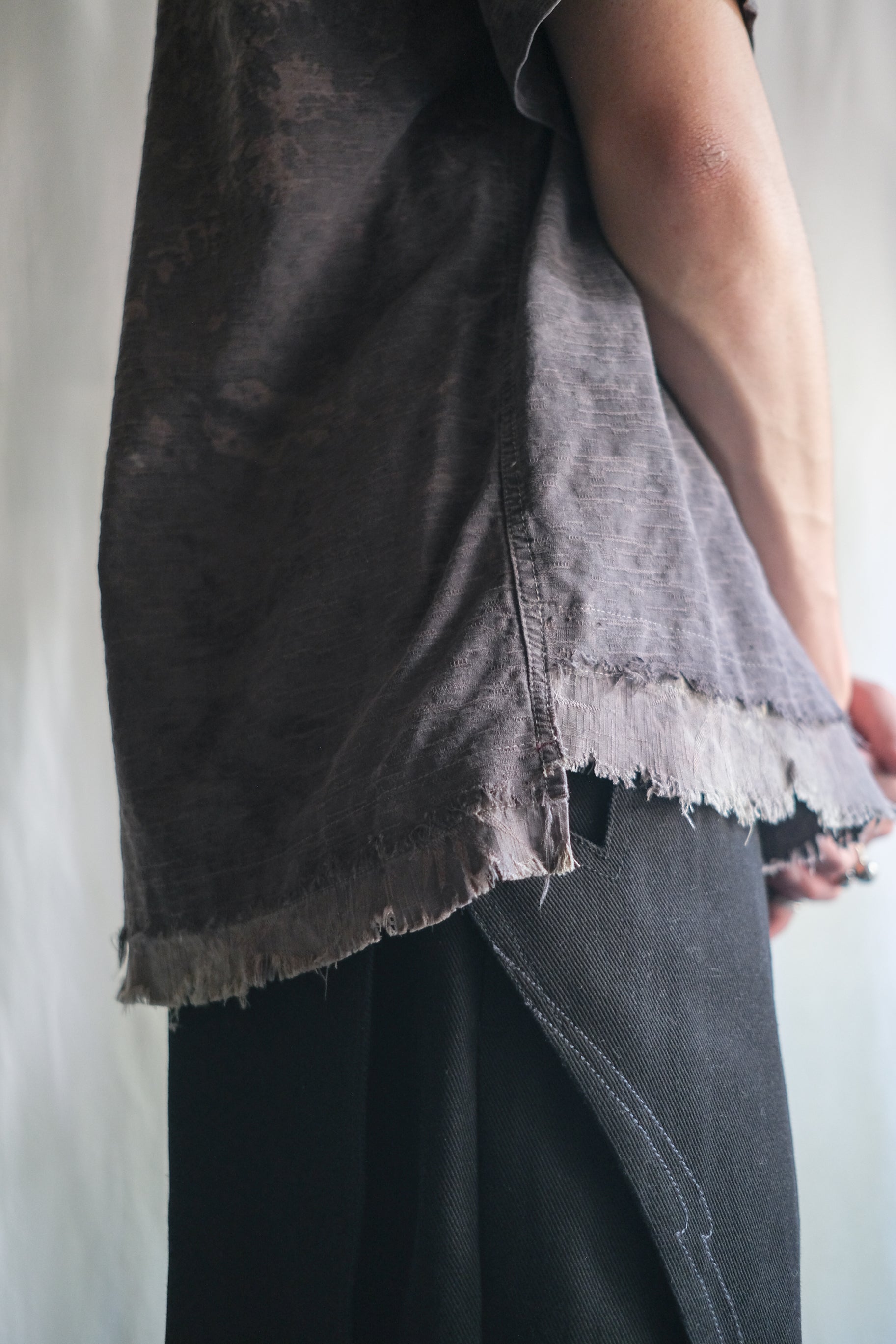 "𝒁/𝑵.𝑳" Rework Vintage Shirt/ Botanical Overdyed