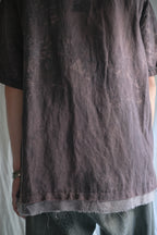 "𝒁/𝑵.𝑳" Rework Vintage Silk Shirt/ Botanical Overdyed