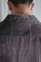 "𝒁/𝑵.𝑳" Rework Vintage Silk Shirt/ Botanical Overdyed