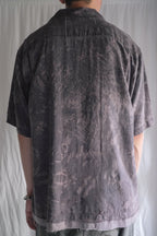 "𝒁/𝑵.𝑳" Rework Vintage Silk Shirt/ Botanical Overdyed
