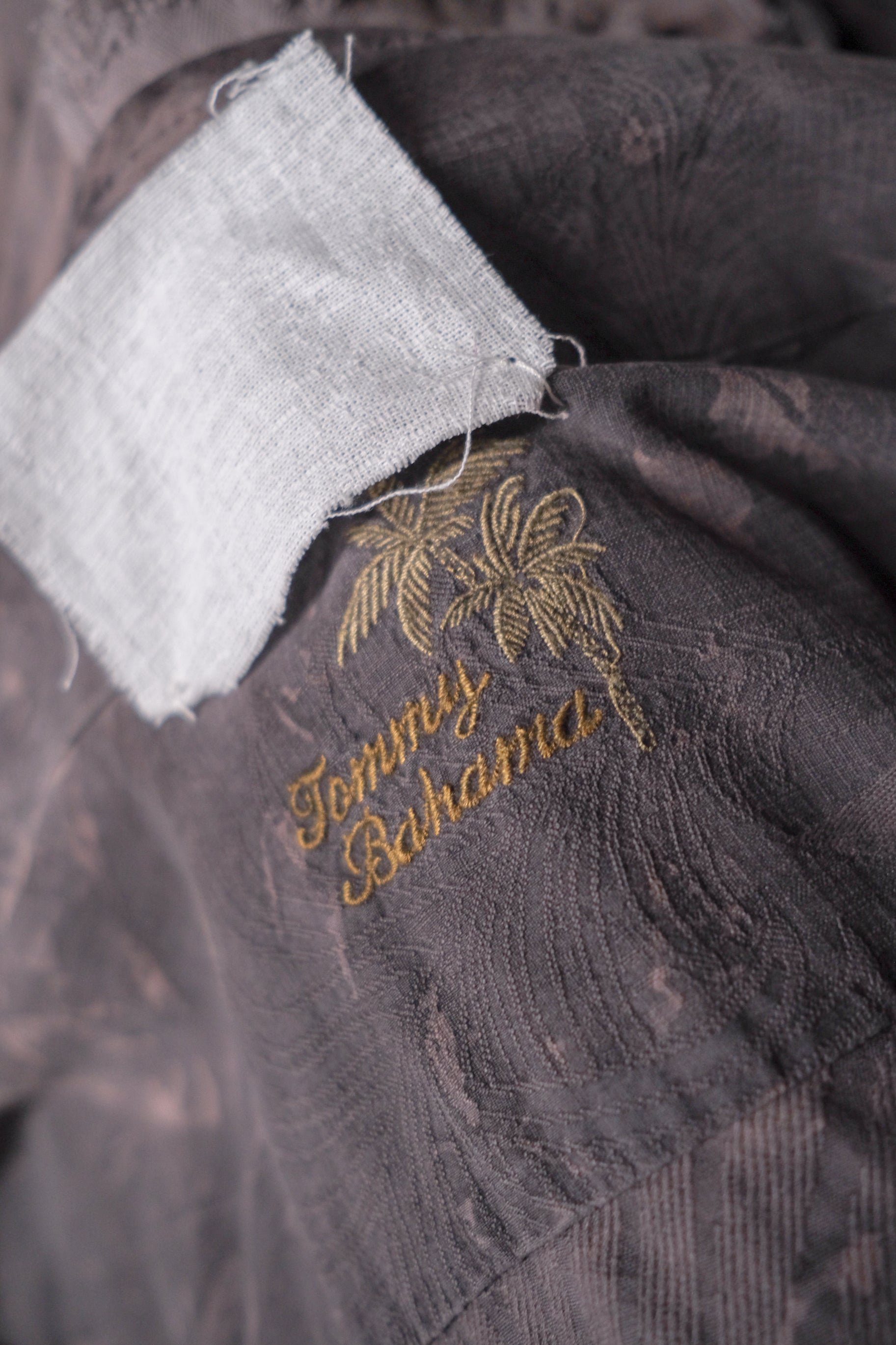 "𝒁/𝑵.𝑳" Rework Vintage Silk Shirt/ Botanical Overdyed