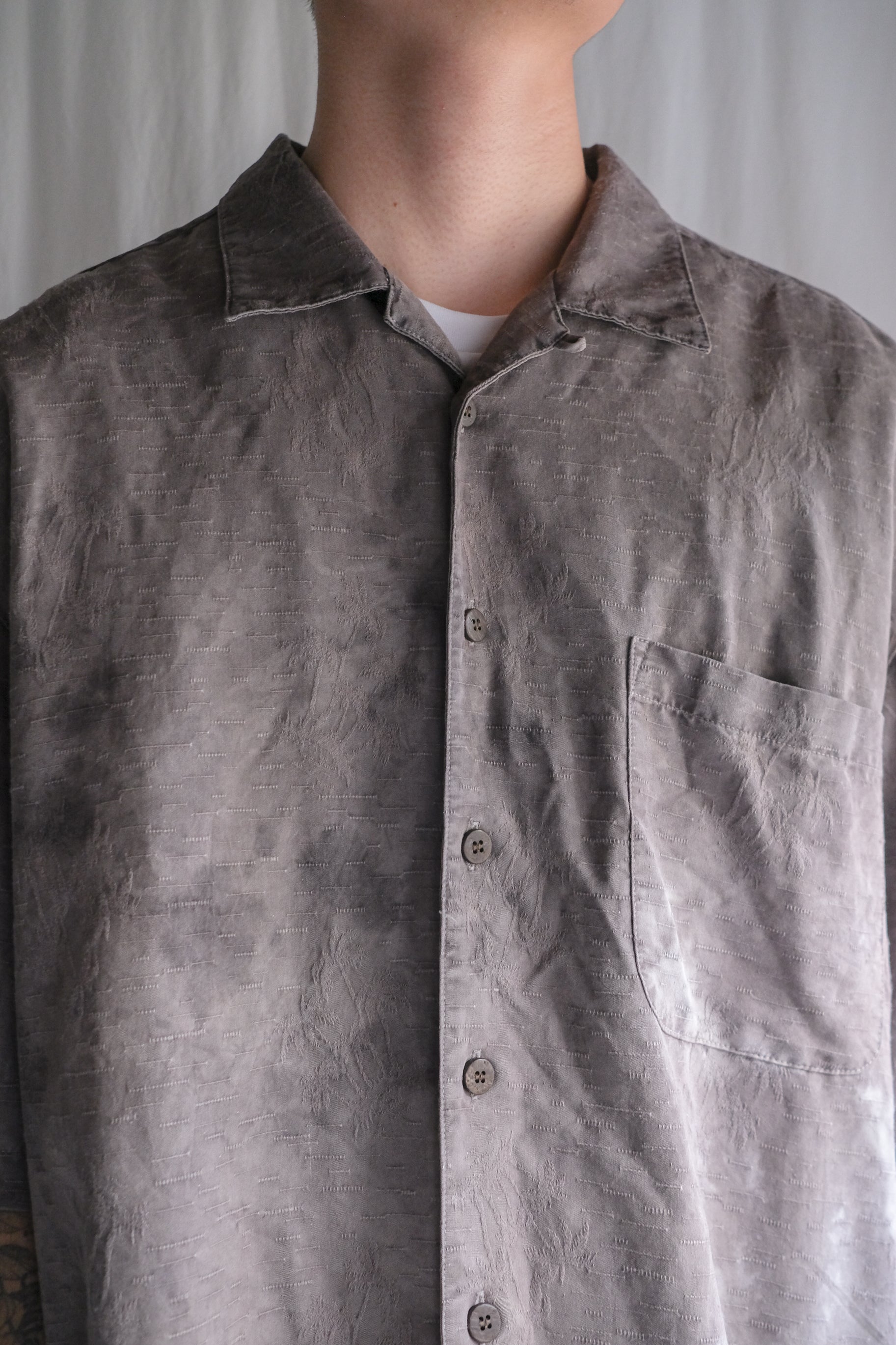"𝒁/𝑵.𝑳" Rework Vintage Shirt/ Botanical Overdyed