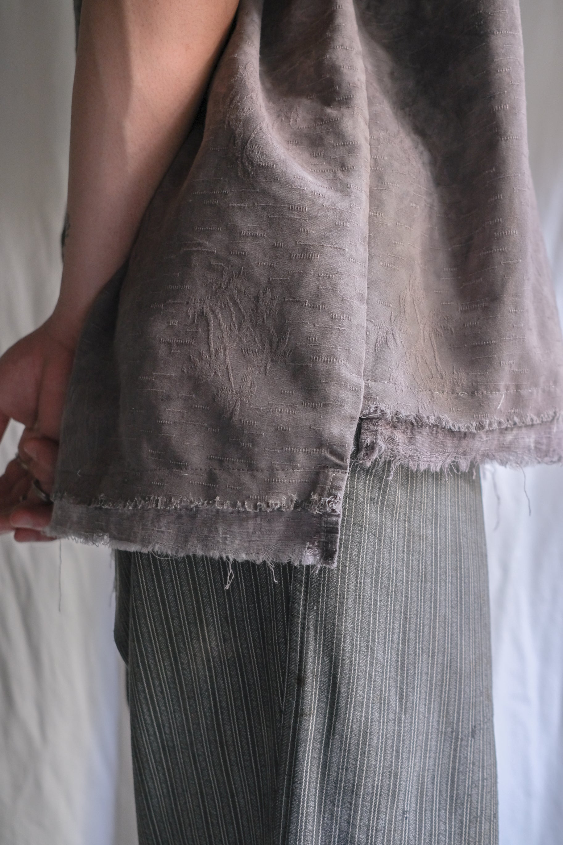 "𝒁/𝑵.𝑳" Rework Vintage Shirt/ Botanical Overdyed