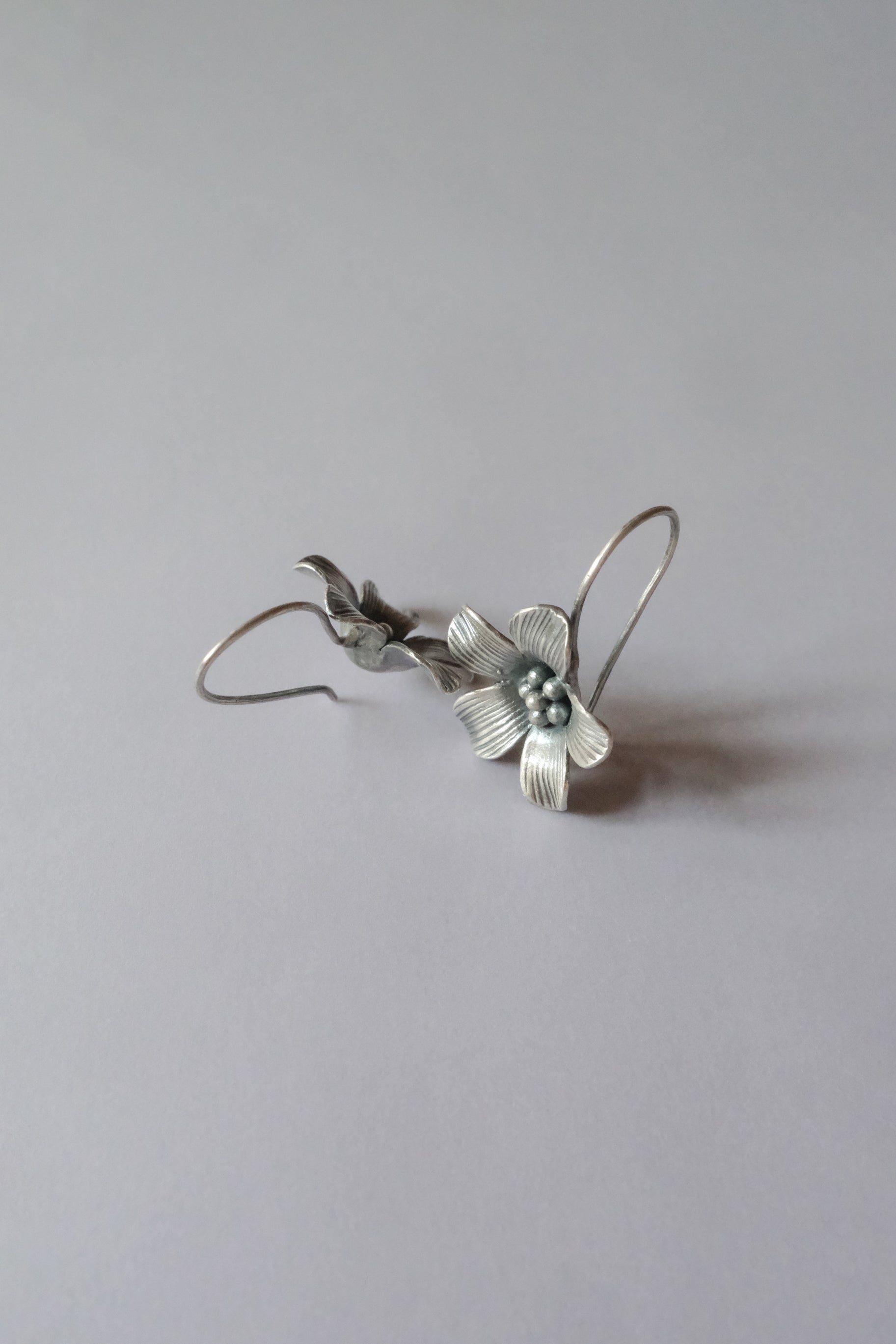 Ethnic Handcrafted Silver Earrings _ BO I