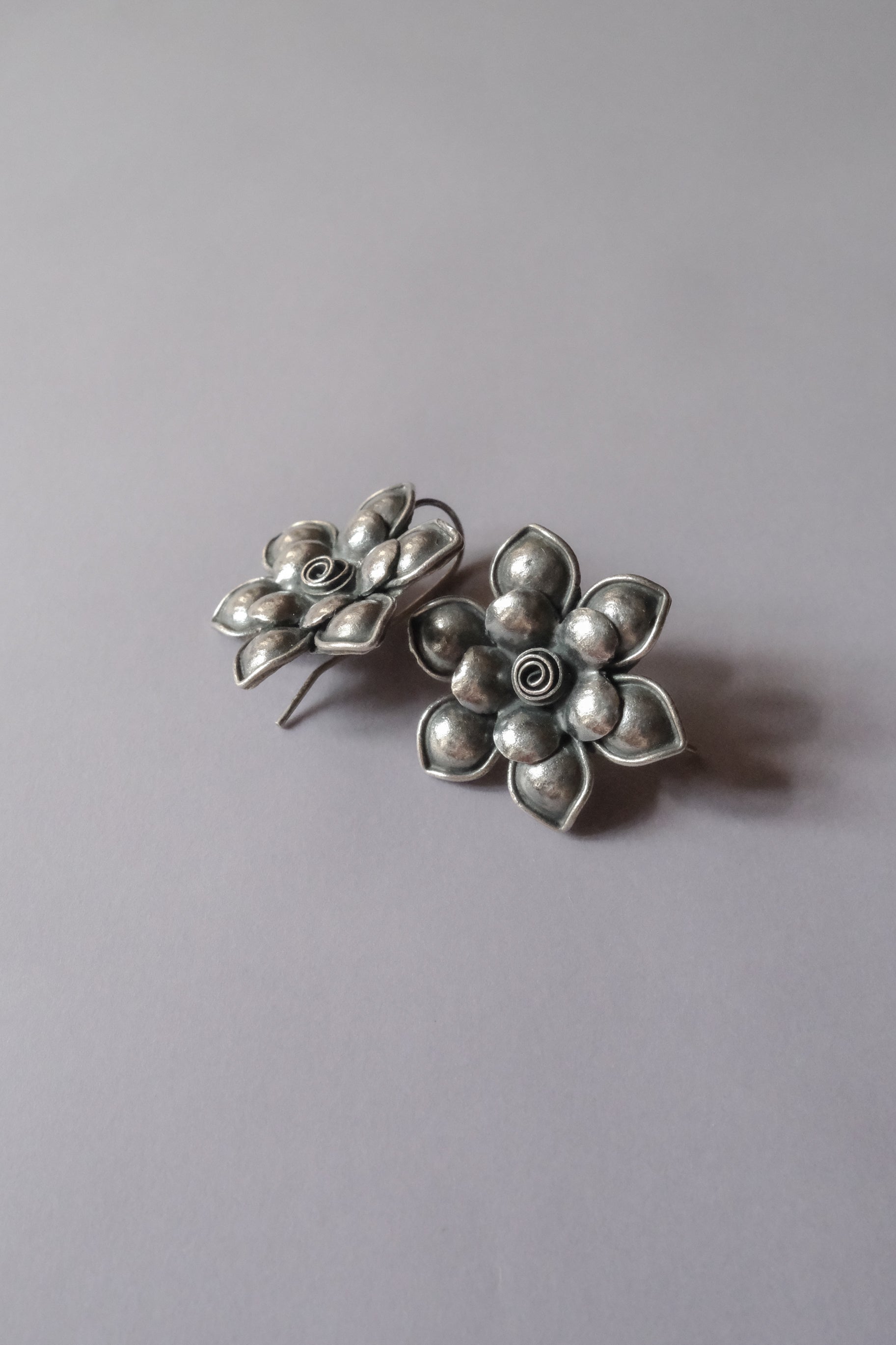 Ethnic Handcrafted Silver Earrings _ BO V