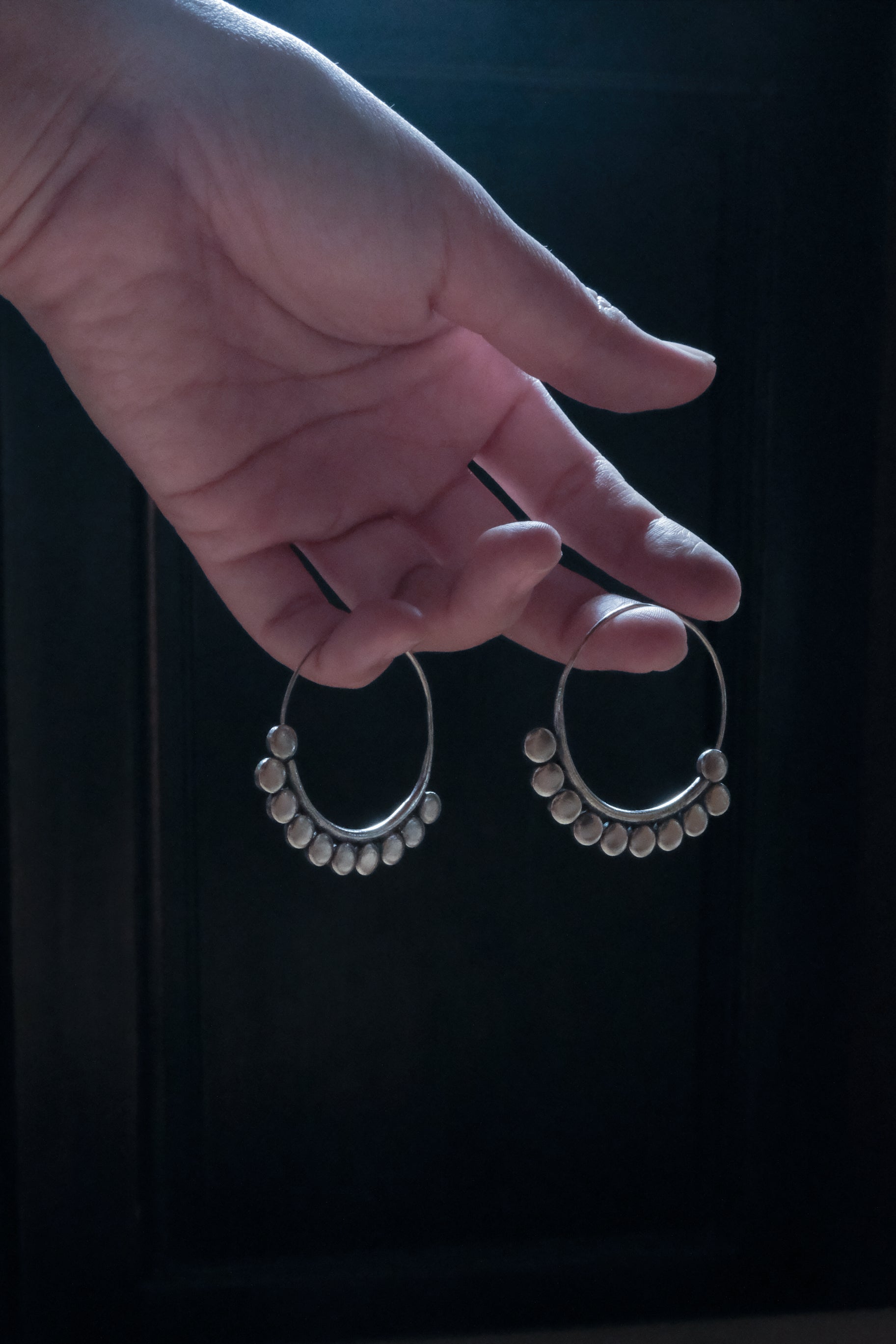 Ethnic Handcrafted Silver Earrings _ SP I