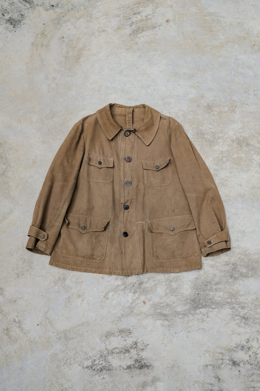 1940’s French Canvas Hunting Jacket / 法國古著帆布狩獵外套