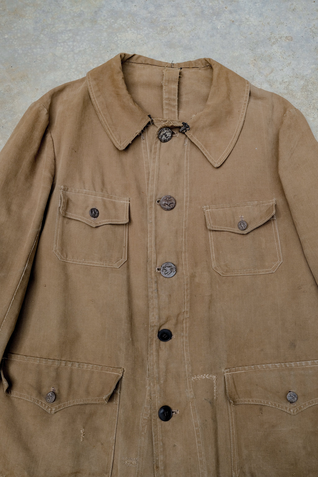 1940’s French Canvas Hunting Jacket / 法國古著帆布狩獵外套