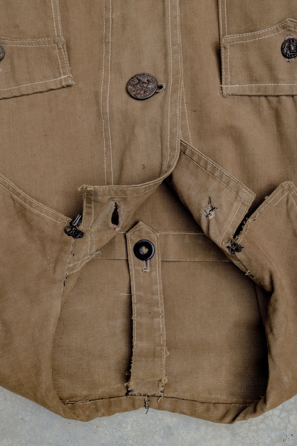 1940’s French Canvas Hunting Jacket / 法國古著帆布狩獵外套