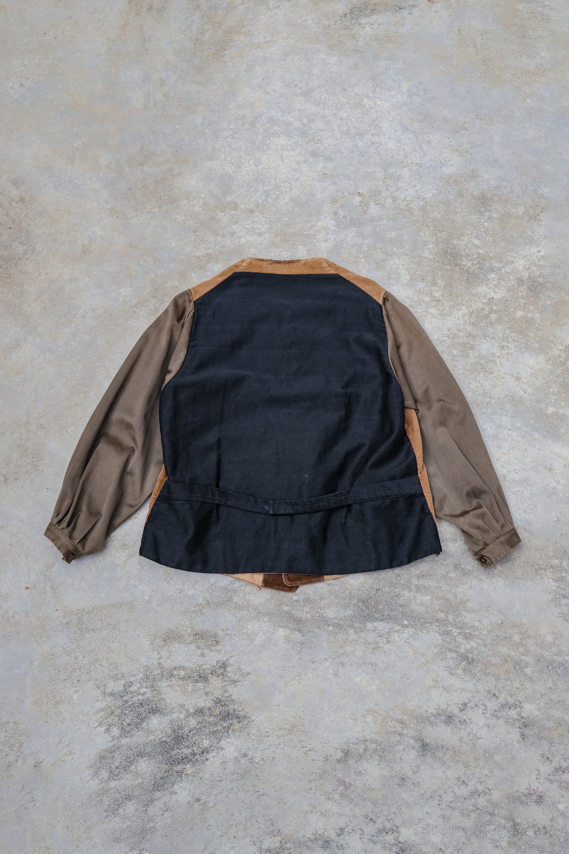 1930's French Farmer Work Corduroy Waistcoat / 法國燈芯絨農夫作務外套