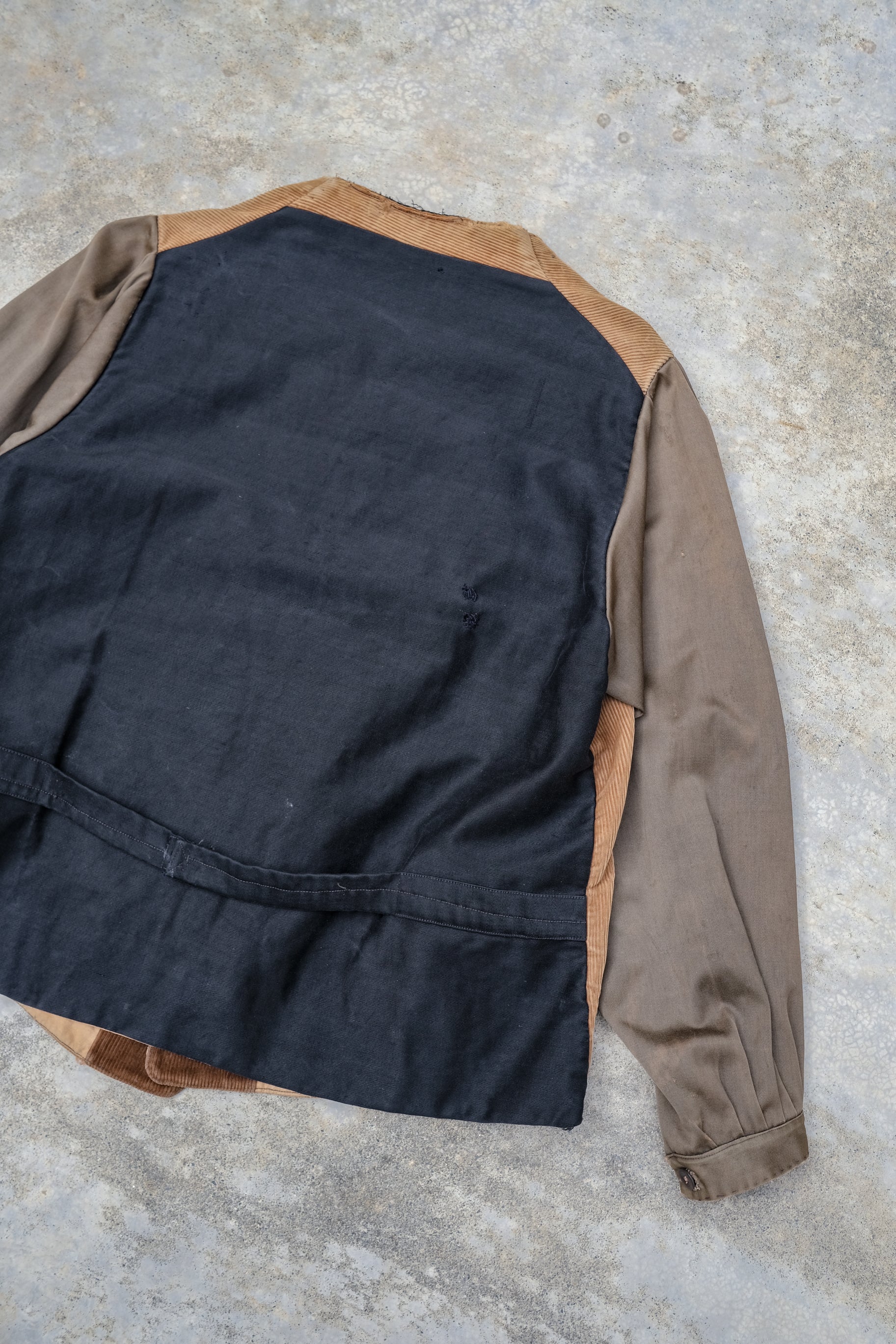 1930's French Farmer Work Corduroy Waistcoat / 法國燈芯絨農夫作務外套