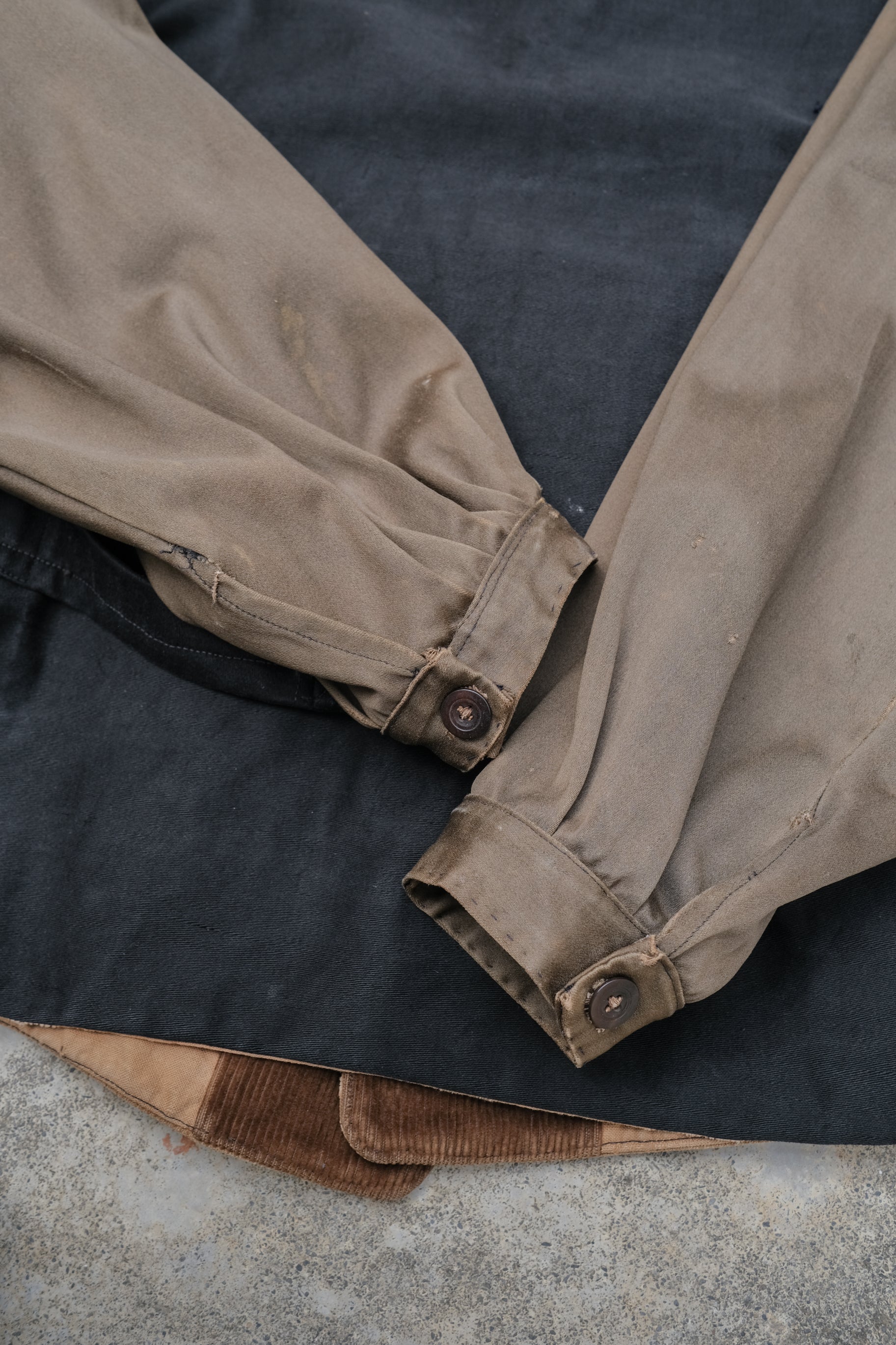 1930's French Farmer Work Corduroy Waistcoat / 法國燈芯絨農夫作務外套