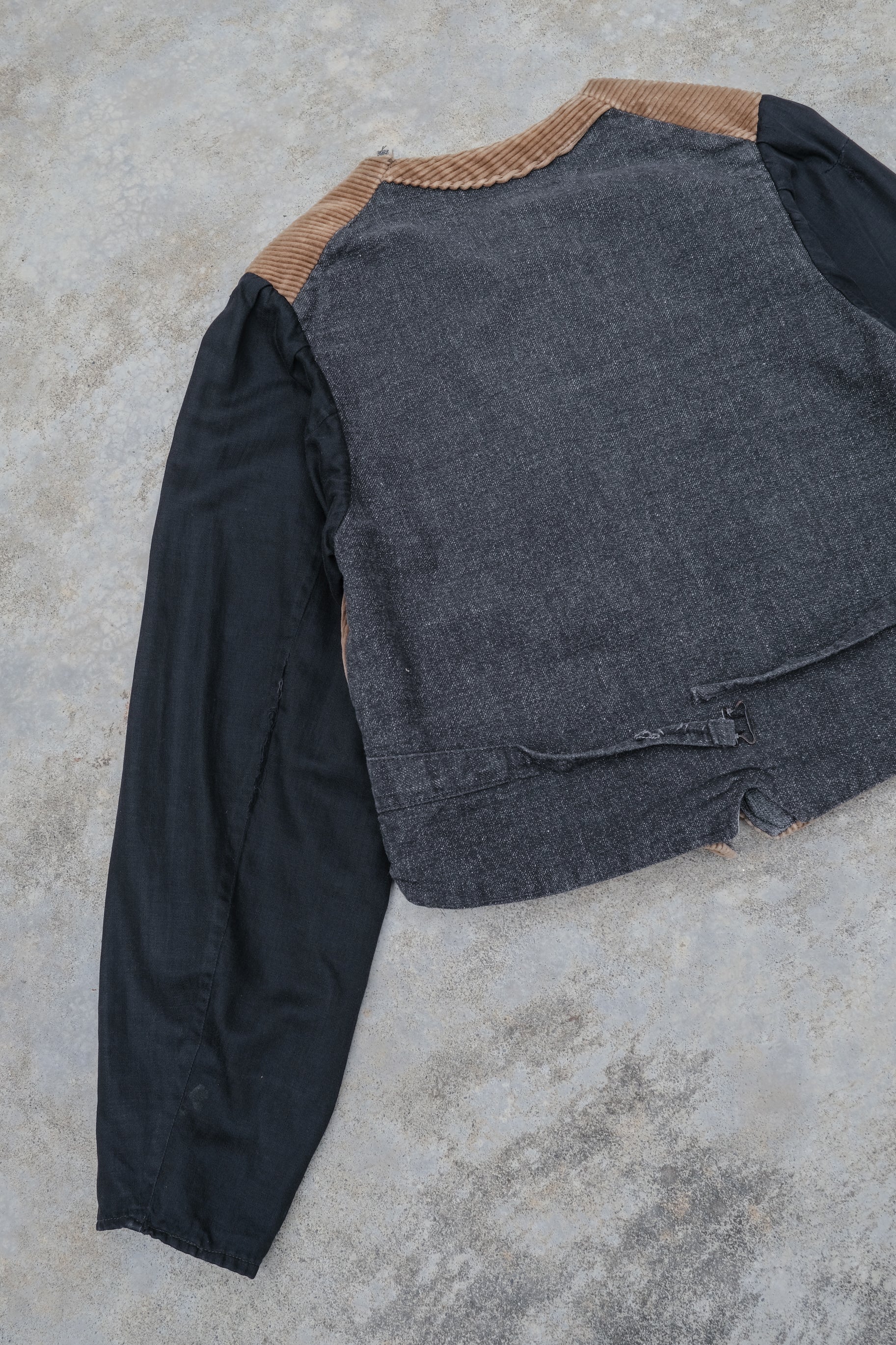 1940's French Farmer Work Corduroy Waistcoat / 法國燈芯絨農夫作務外套