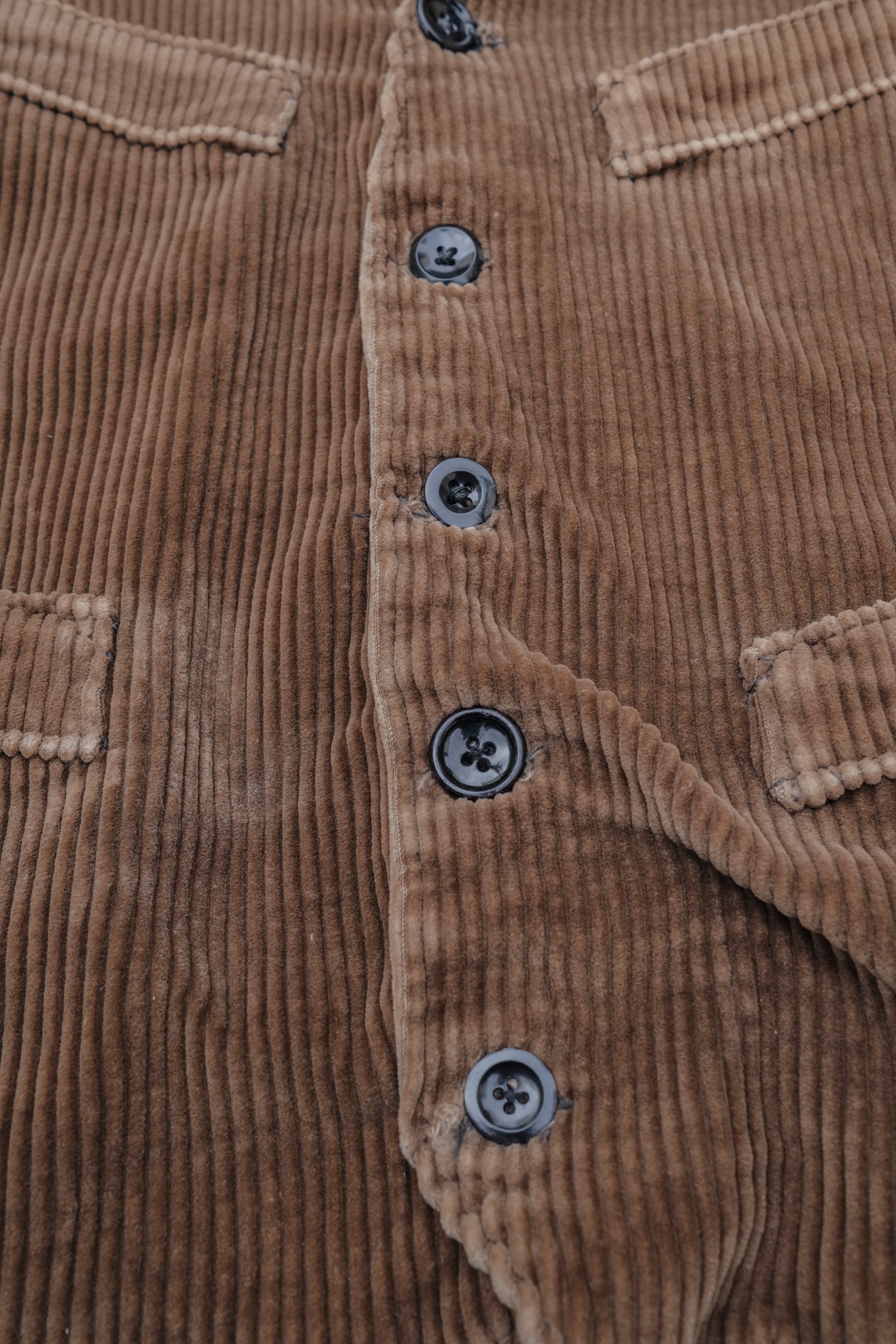 1940's French Farmer Work Corduroy Waistcoat / 法國燈芯絨農夫作務外套