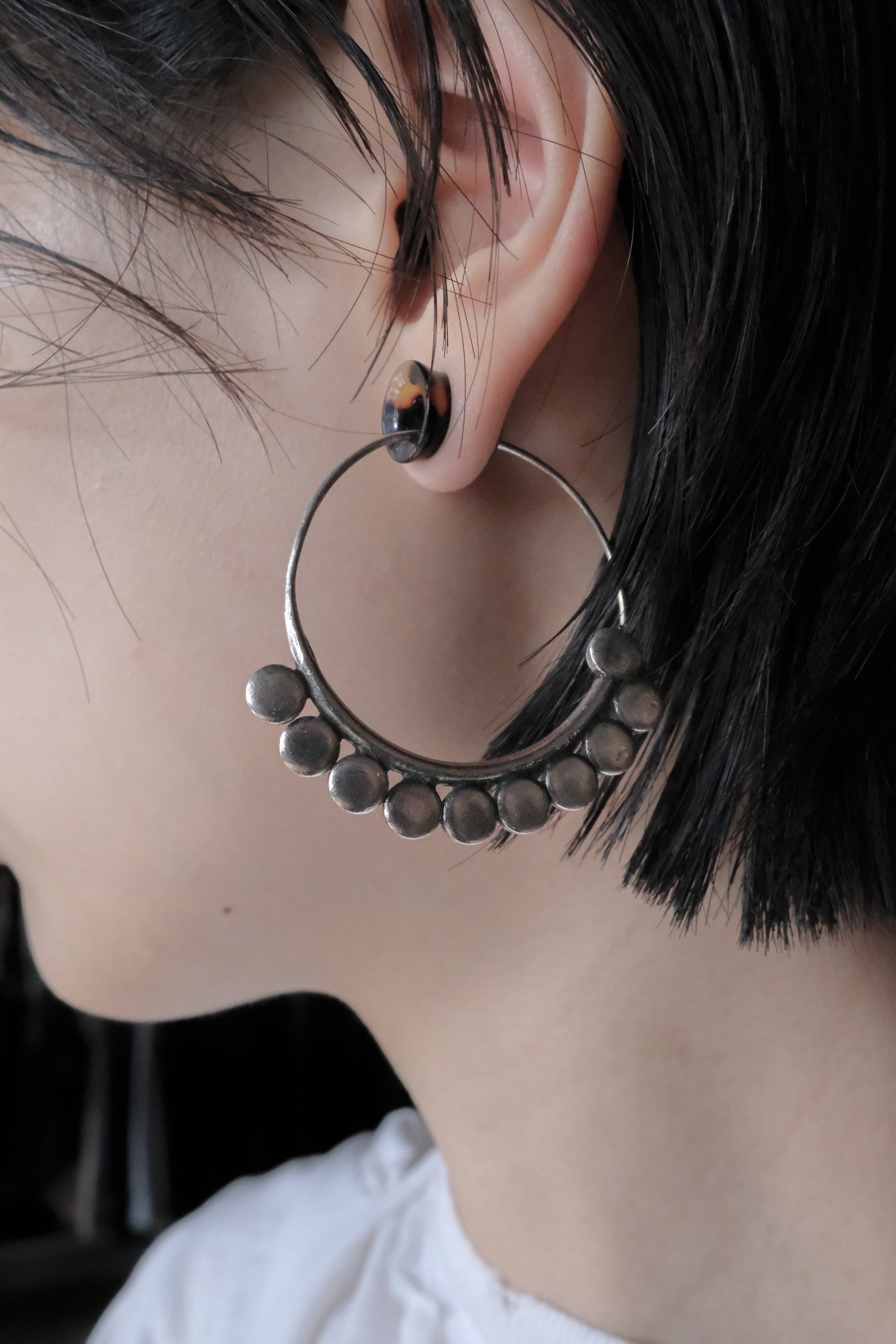 Ethnic Handcrafted Silver Earrings _ SP I