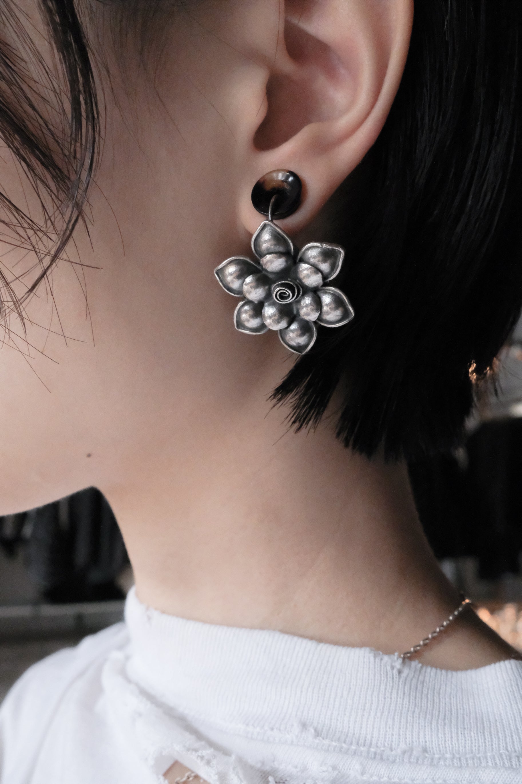 Ethnic Handcrafted Silver Earrings _ BO V