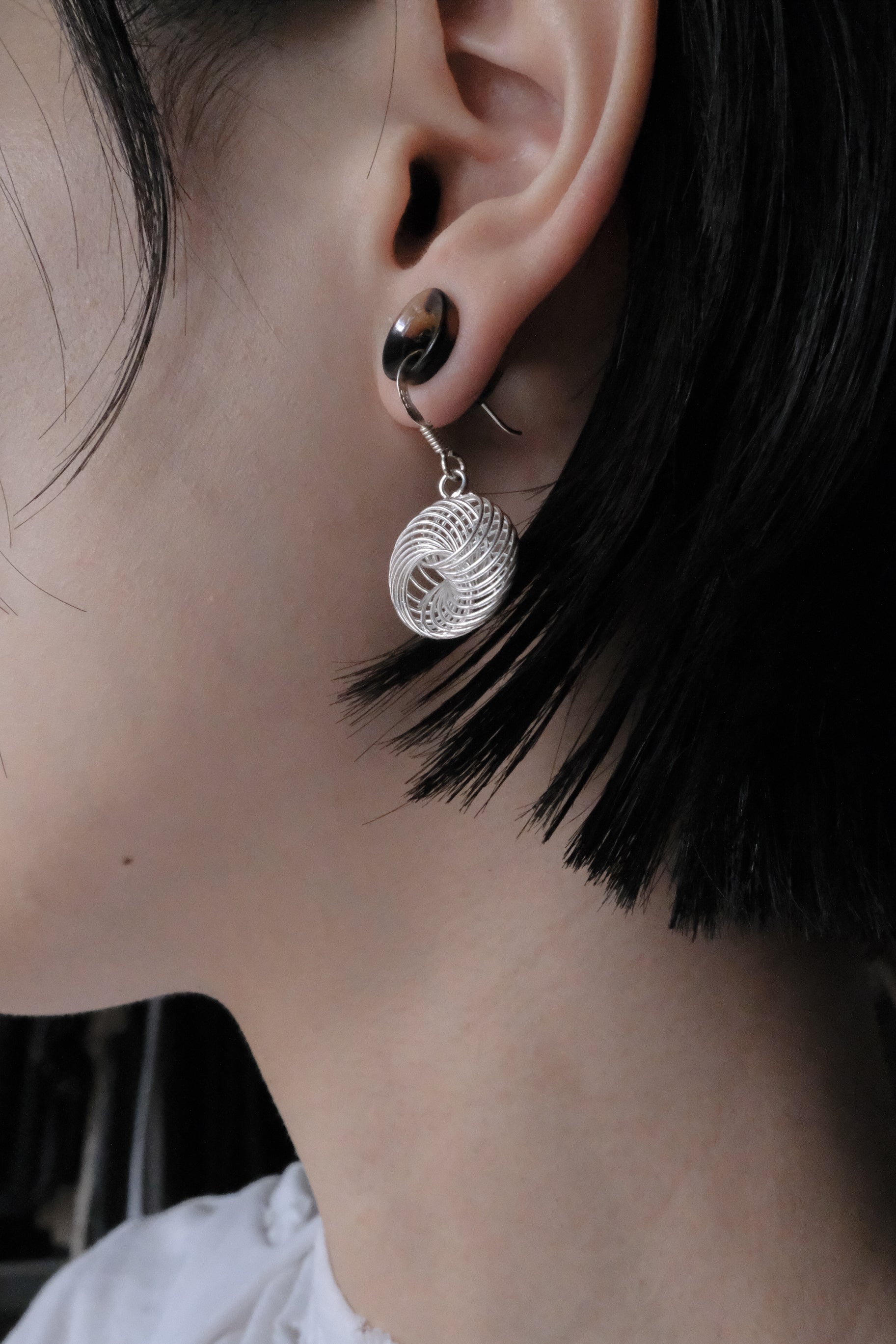 Ethnic Handcrafted Silver Earrings _ WA III