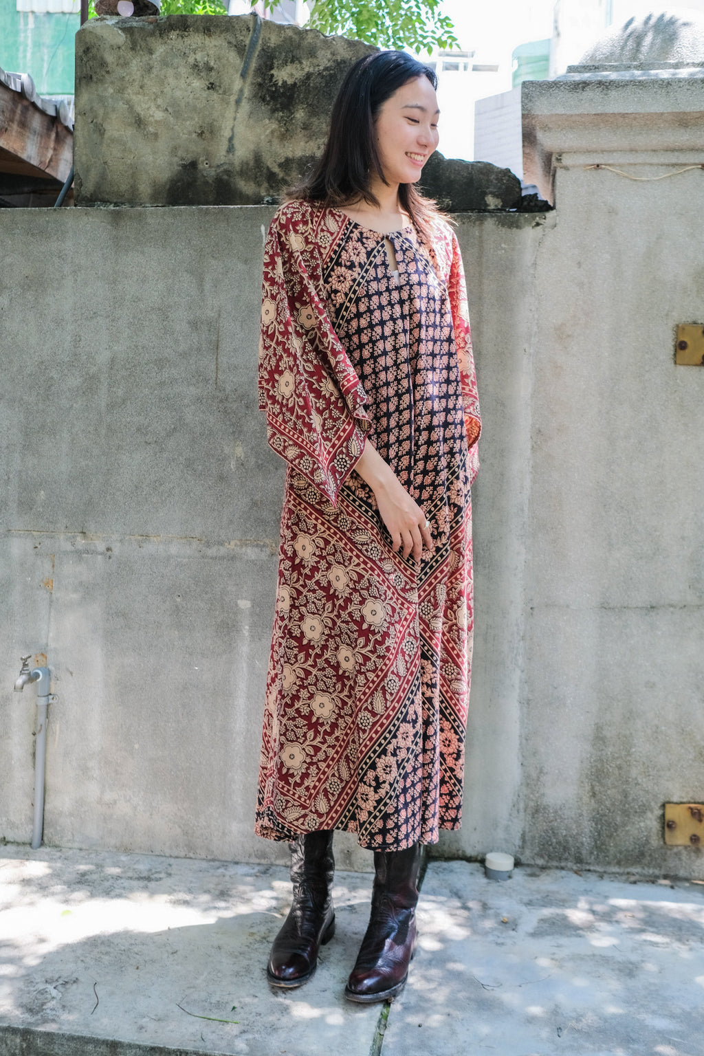 Vintage Mexican Oaxana Embroidered Dress