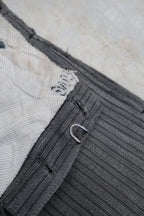 1940's French Salt&Pepper Cotton Stripe Work Trousers / 法國椒鹽布工作褲