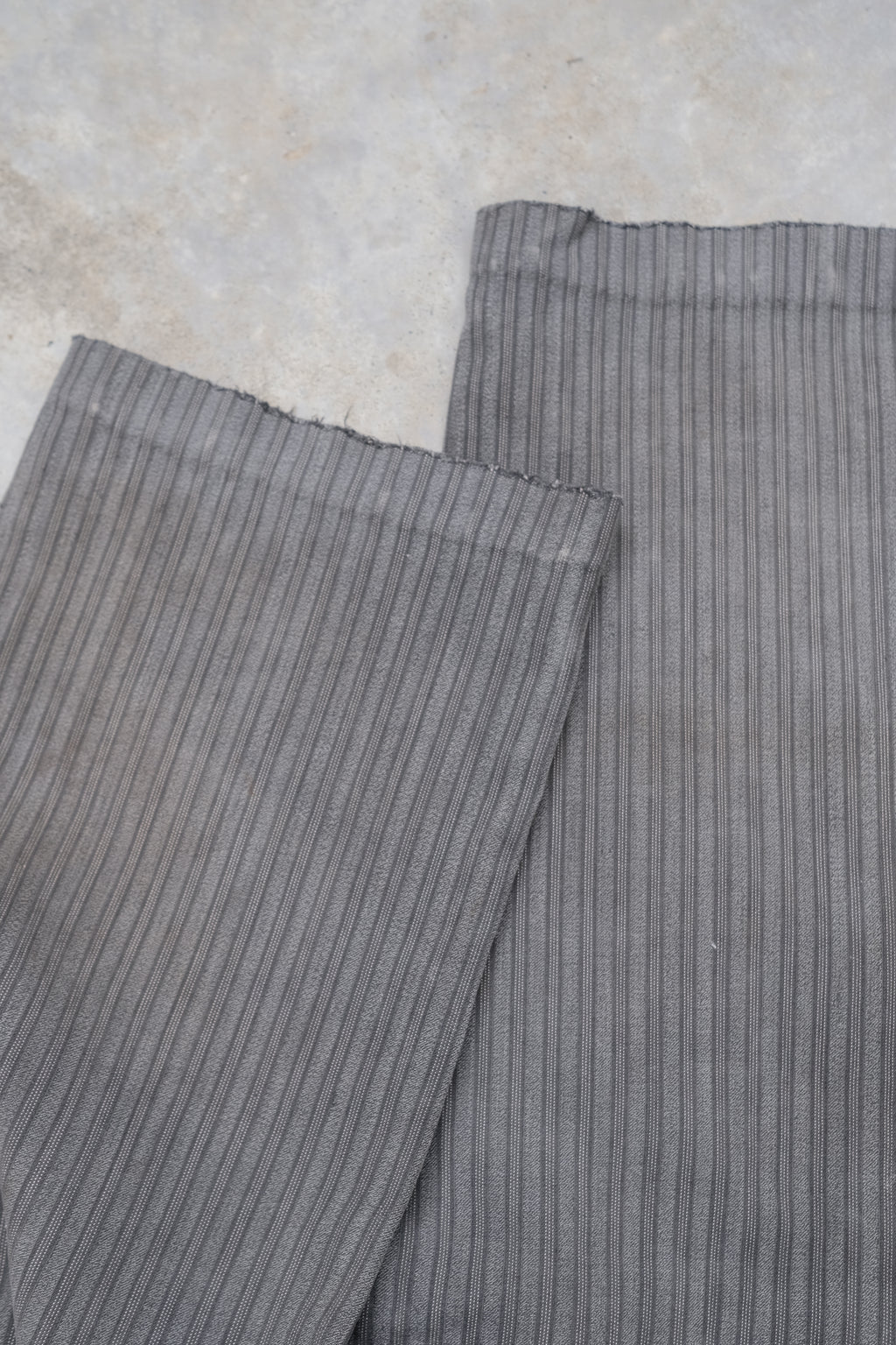 1940's French Salt&Pepper Cotton Stripe Work Trousers / 法國椒鹽布工作褲