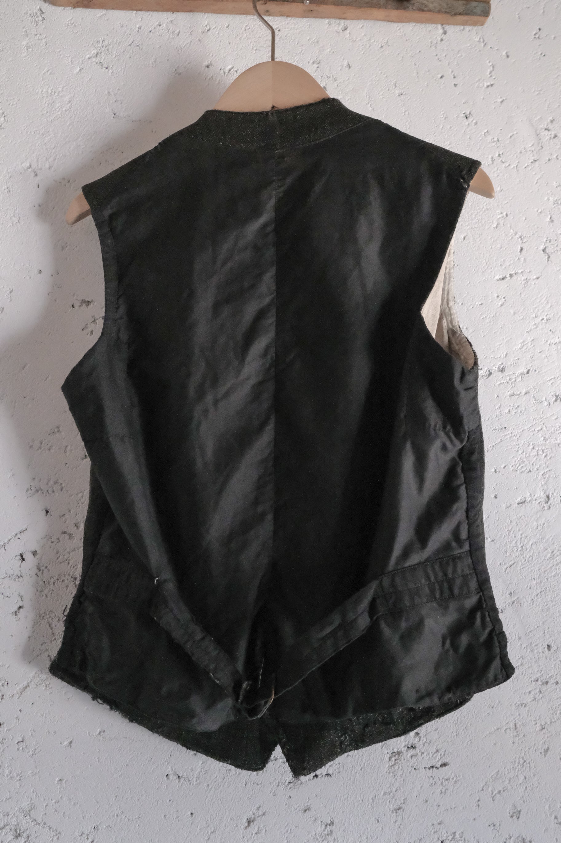 1940's French Wool Plaid Vest / 法國羊毛格紋背心