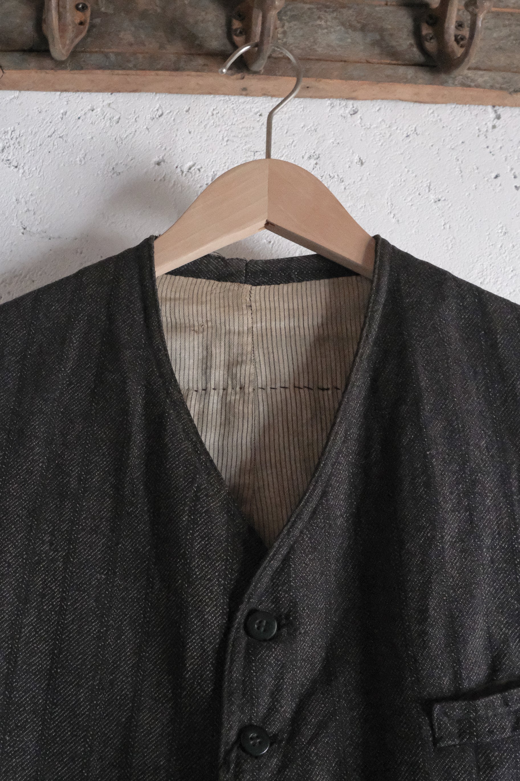 1930's French Wool Stripe Vest / 法國羊毛條紋背心