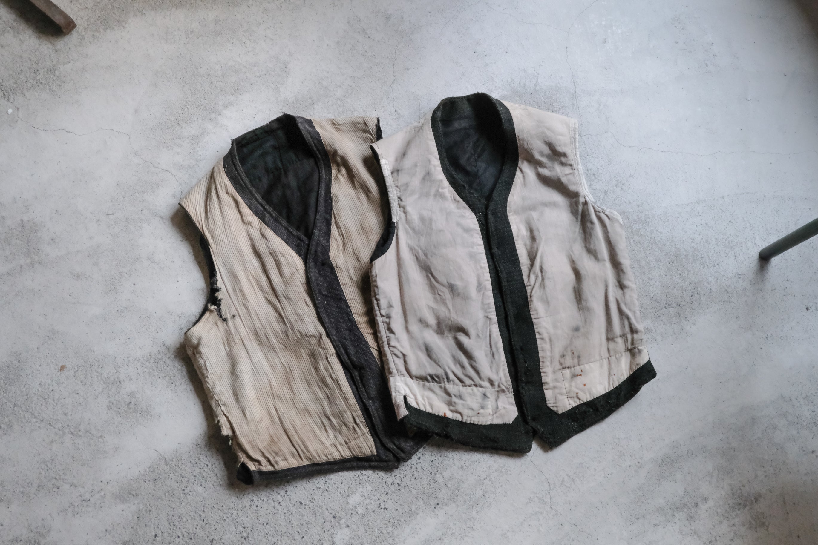 1930's French Wool Stripe Vest / 法國羊毛條紋背心