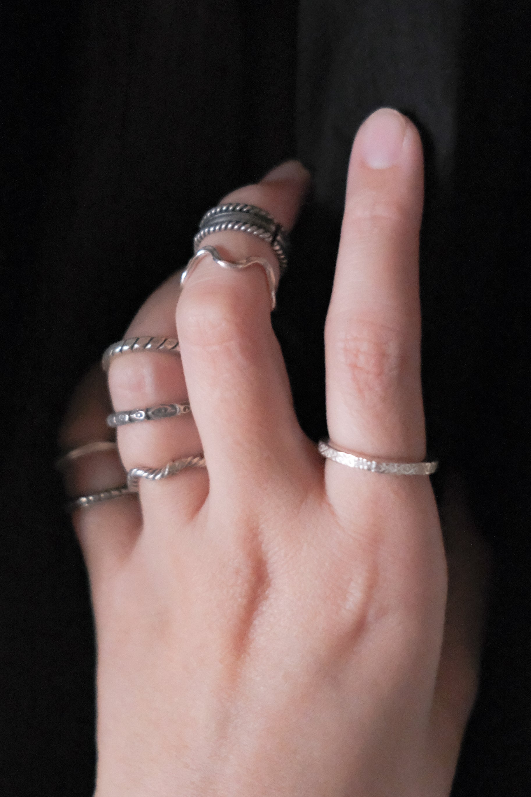 Ethnic Handcrafted Silver Ring _ WA 	XXXIX