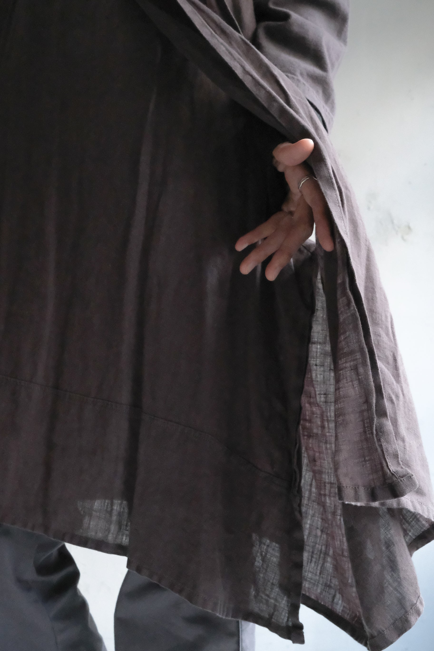 Europe Rayon and Linen Dress / 歐洲混紡洋裝