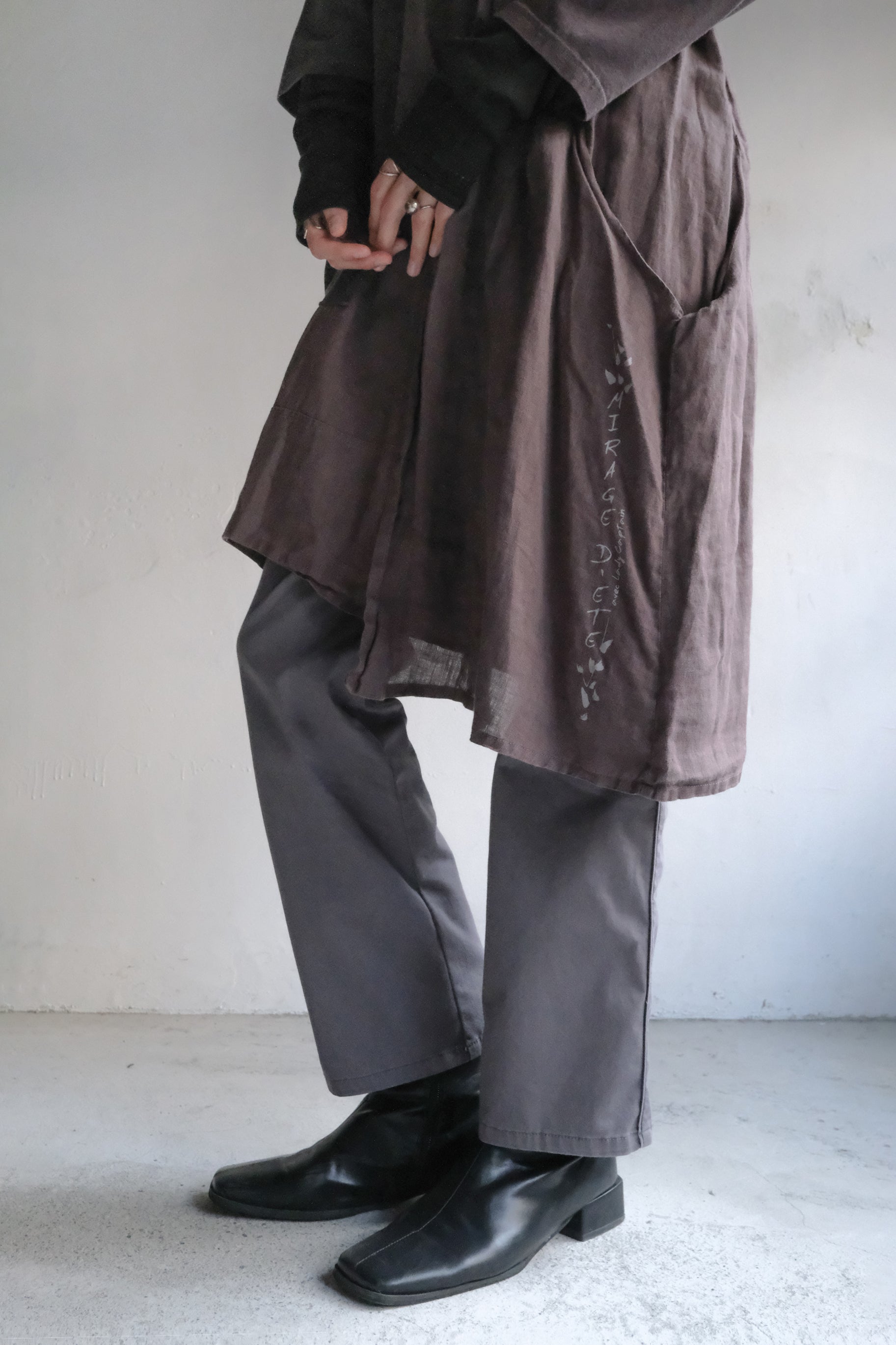 Europe Rayon and Linen Dress / 歐洲混紡洋裝