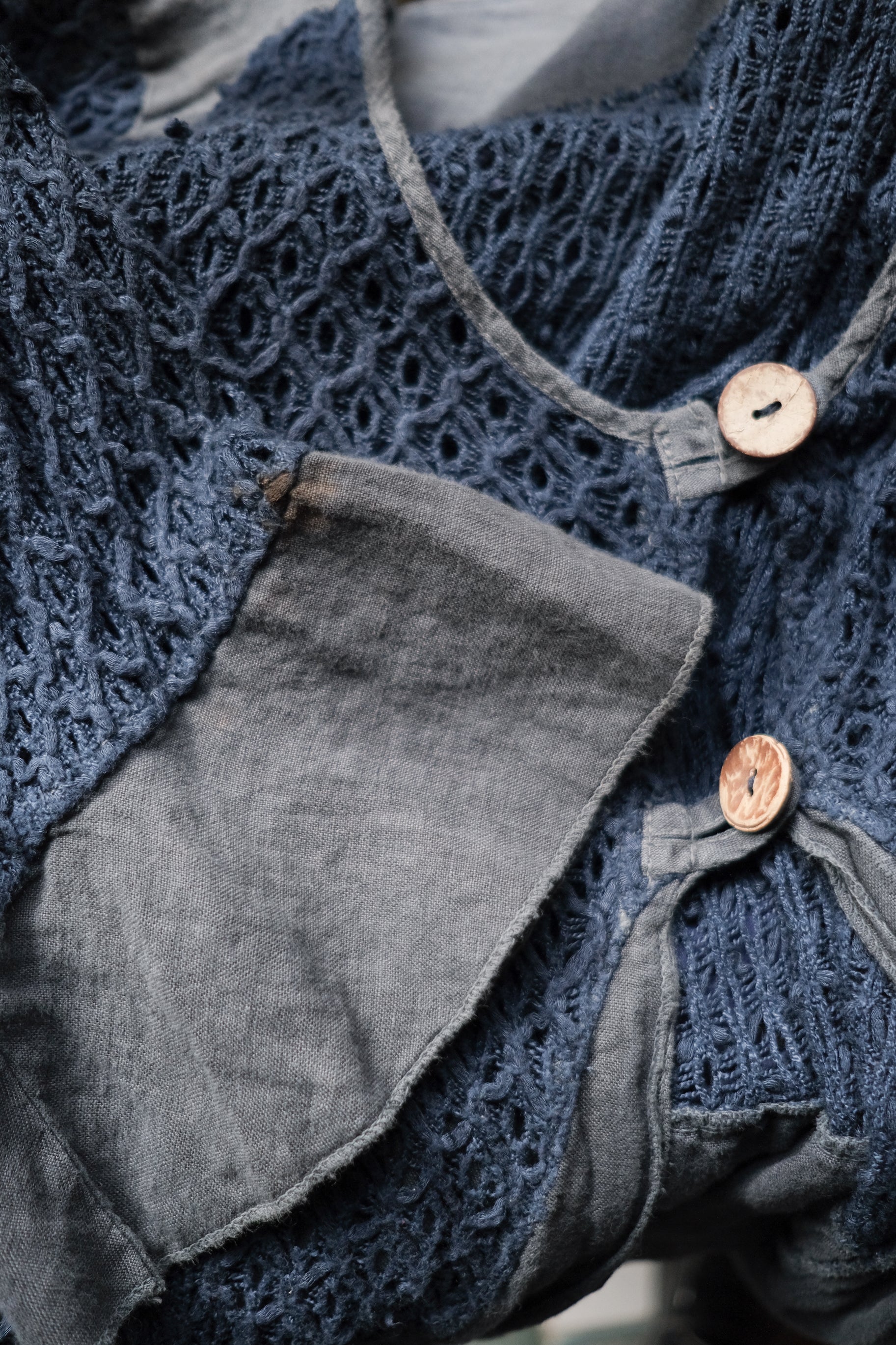 Italian Linen Crochet Shirt / 義大利麻質針織衫