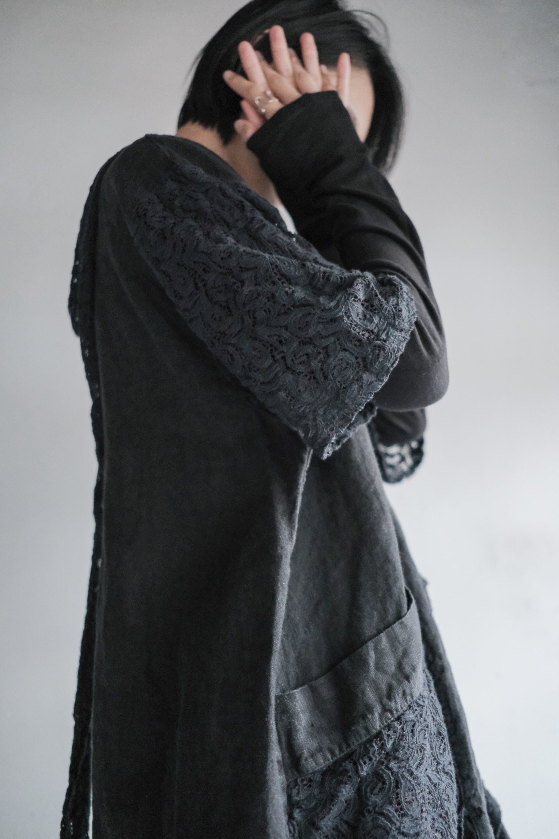 Italian Brand Lace and Linen Top / 義大利蕾絲麻質上衣