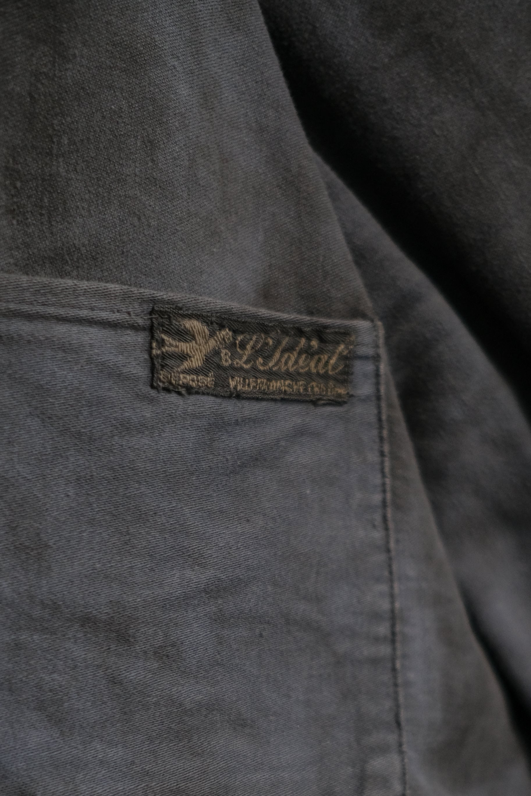1940's "L'Idéal" French Black Moleskin Work Jacket / 法國黑色工作外套