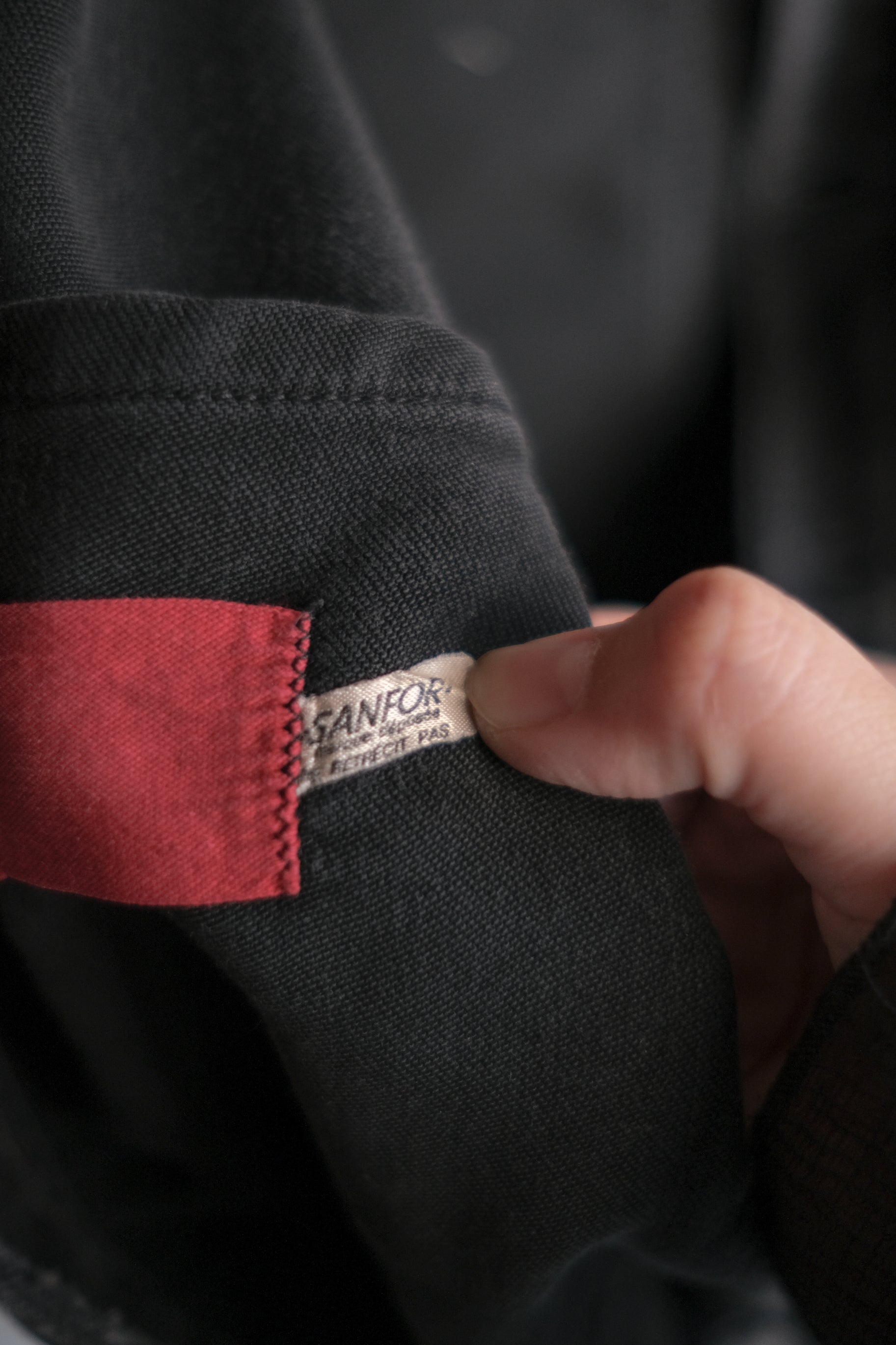 1950's "Adolph Lafont" French Black Moleskin Work Jacket / 法國黑色工作外套
