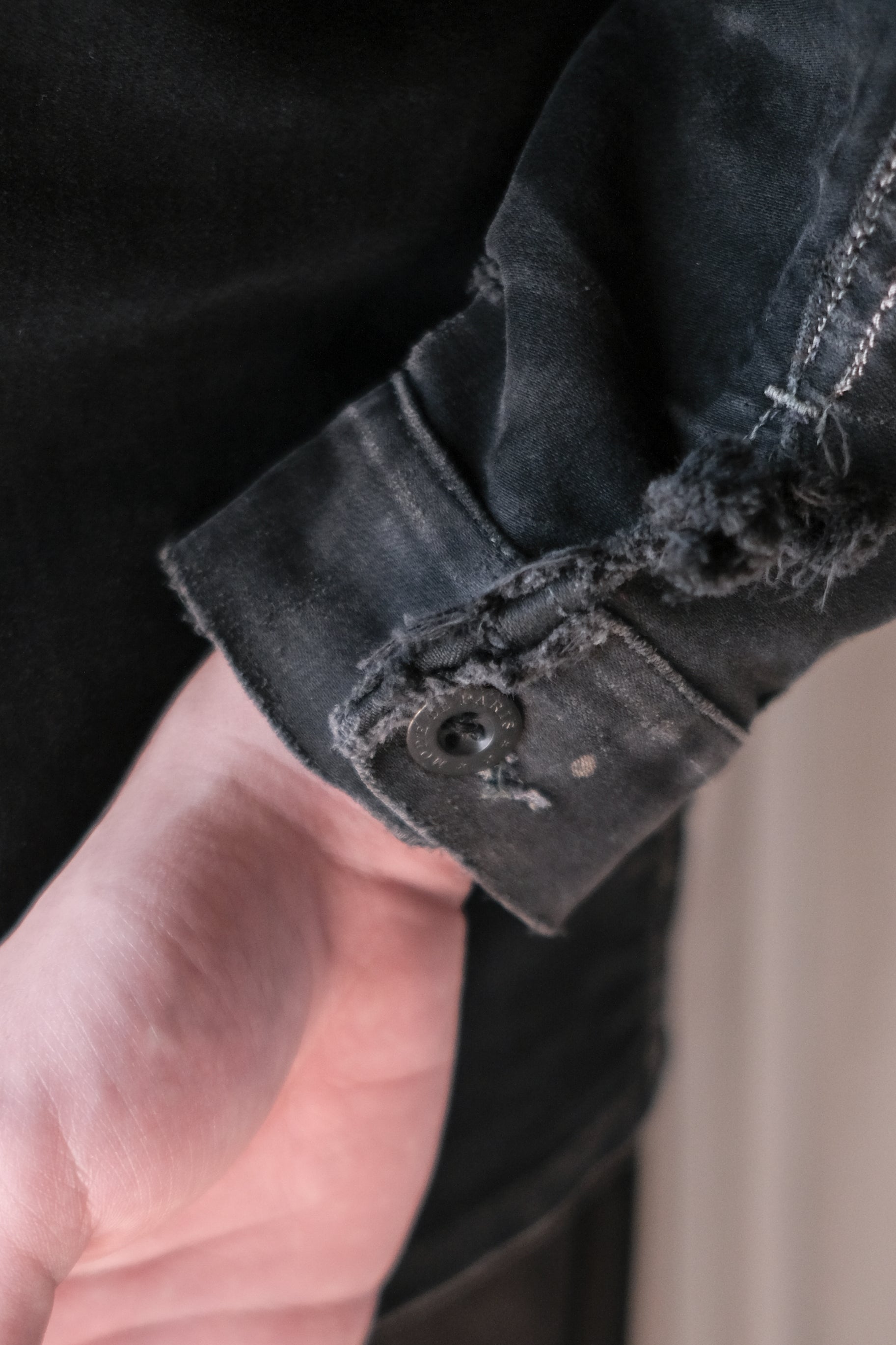 1950's French Black Moleskin Work Jacket / 法國黑色工作外套