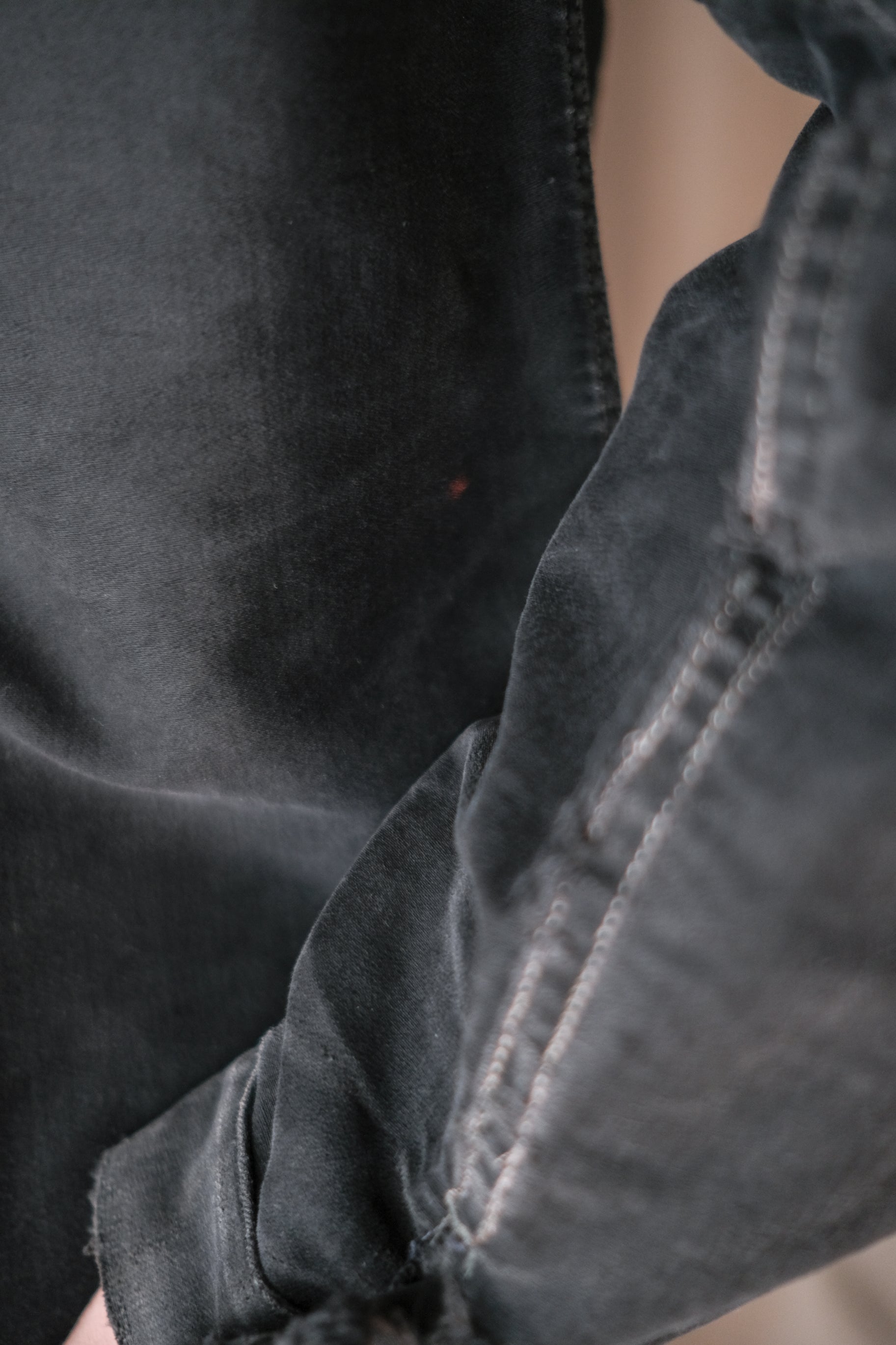 1950's French Black Moleskin Work Jacket / 法國黑色工作外套