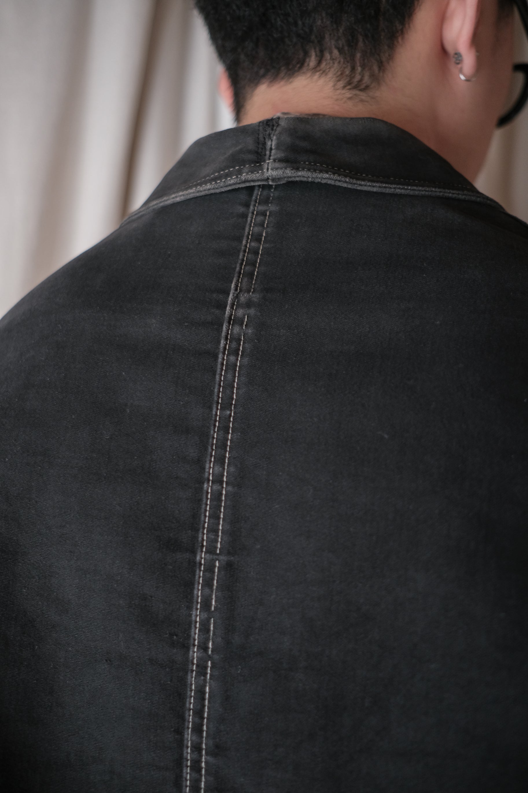 1950's French Black Moleskin Work Jacket / 法國黑色工作外套