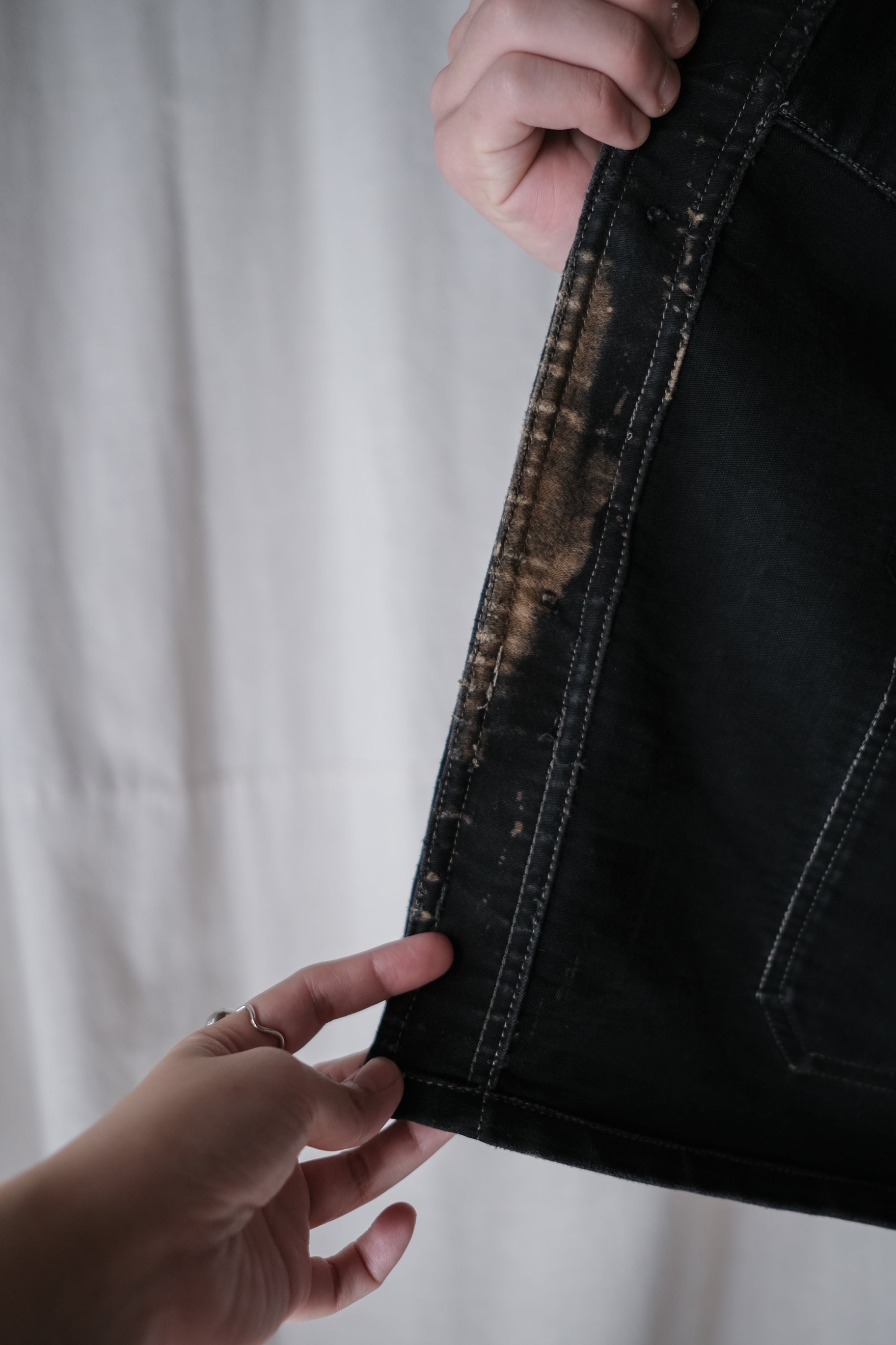 1950's French Black Moleskin Work Jacket / 法國黑色工作外套