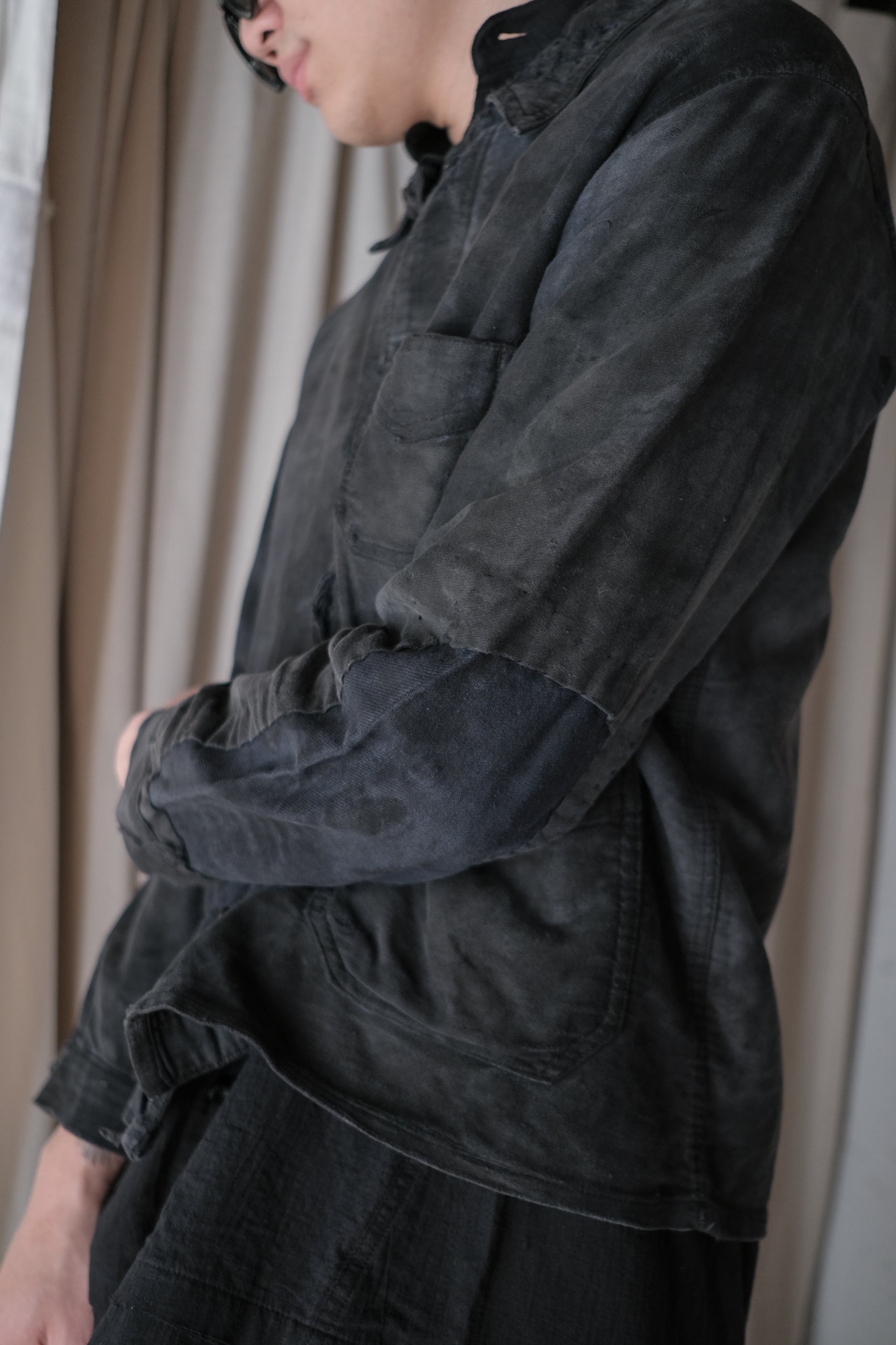 1940's "L'Idéal" French Black Moleskin Work Jacket / 法國黑色工作外套