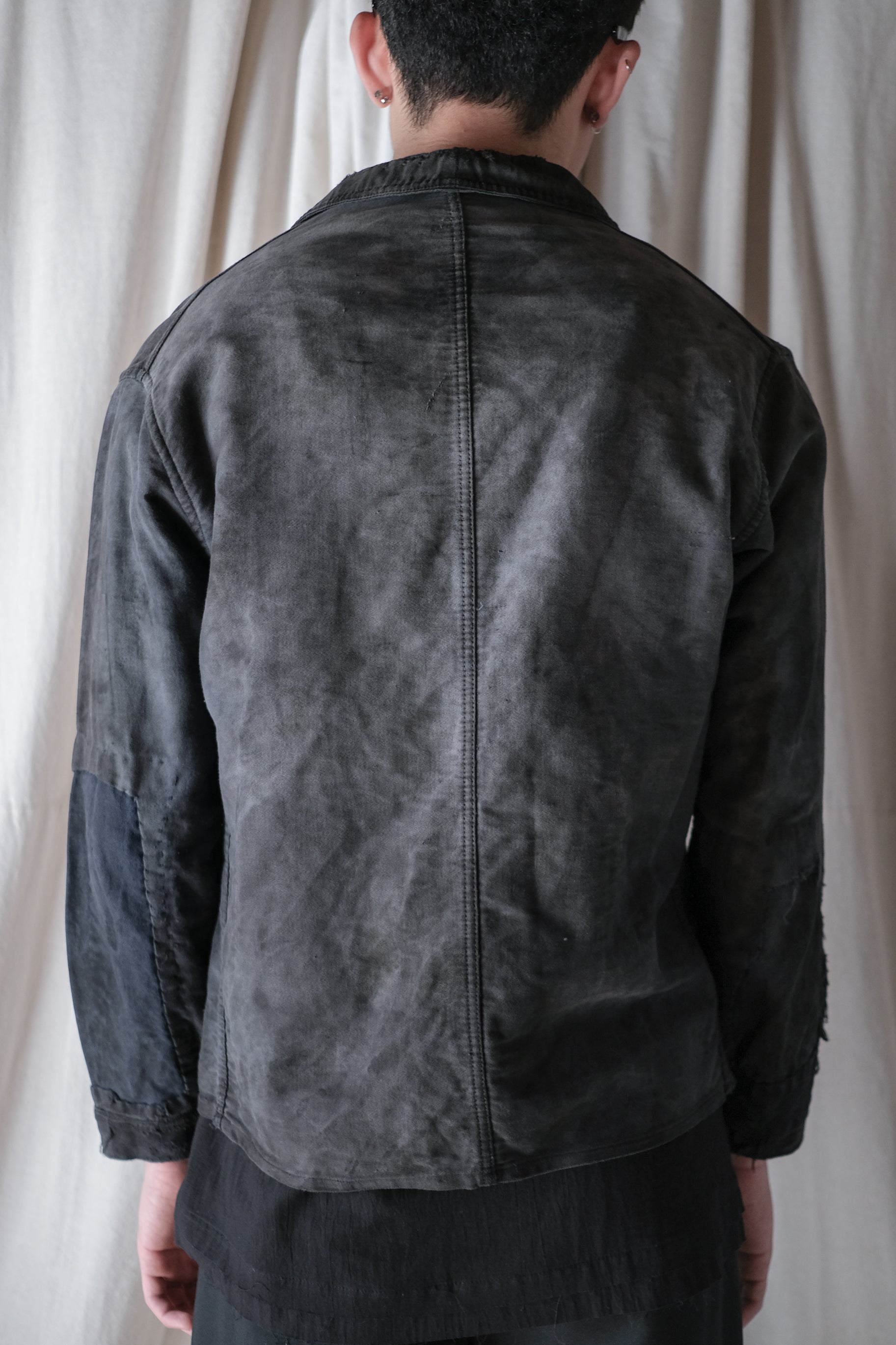 1940's "L'Idéal" French Black Moleskin Work Jacket / 法國黑色工作外套