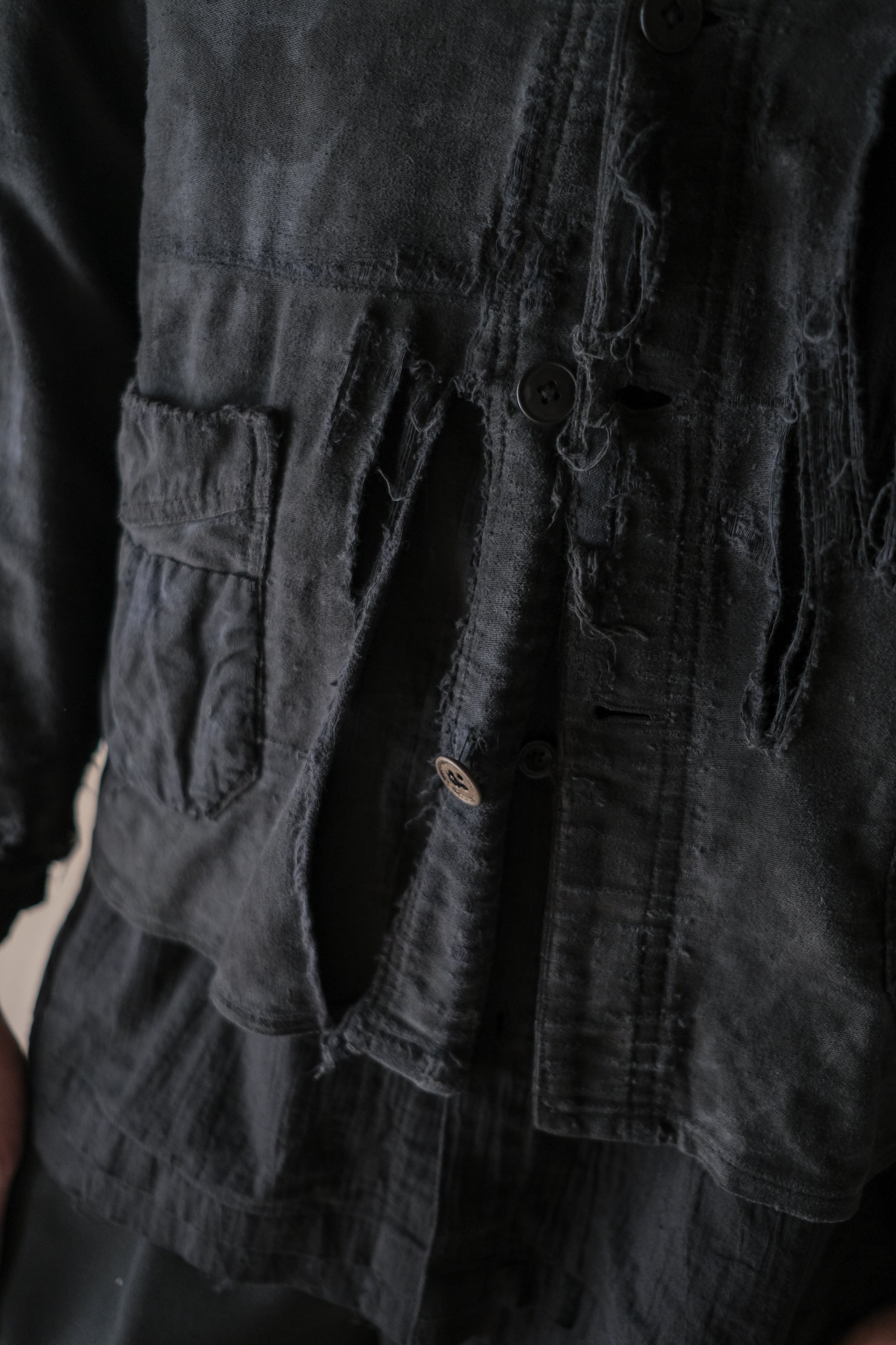 1940's "L'Idéal" French Black Moleskin Work Jacket / 法國黑色工作外套