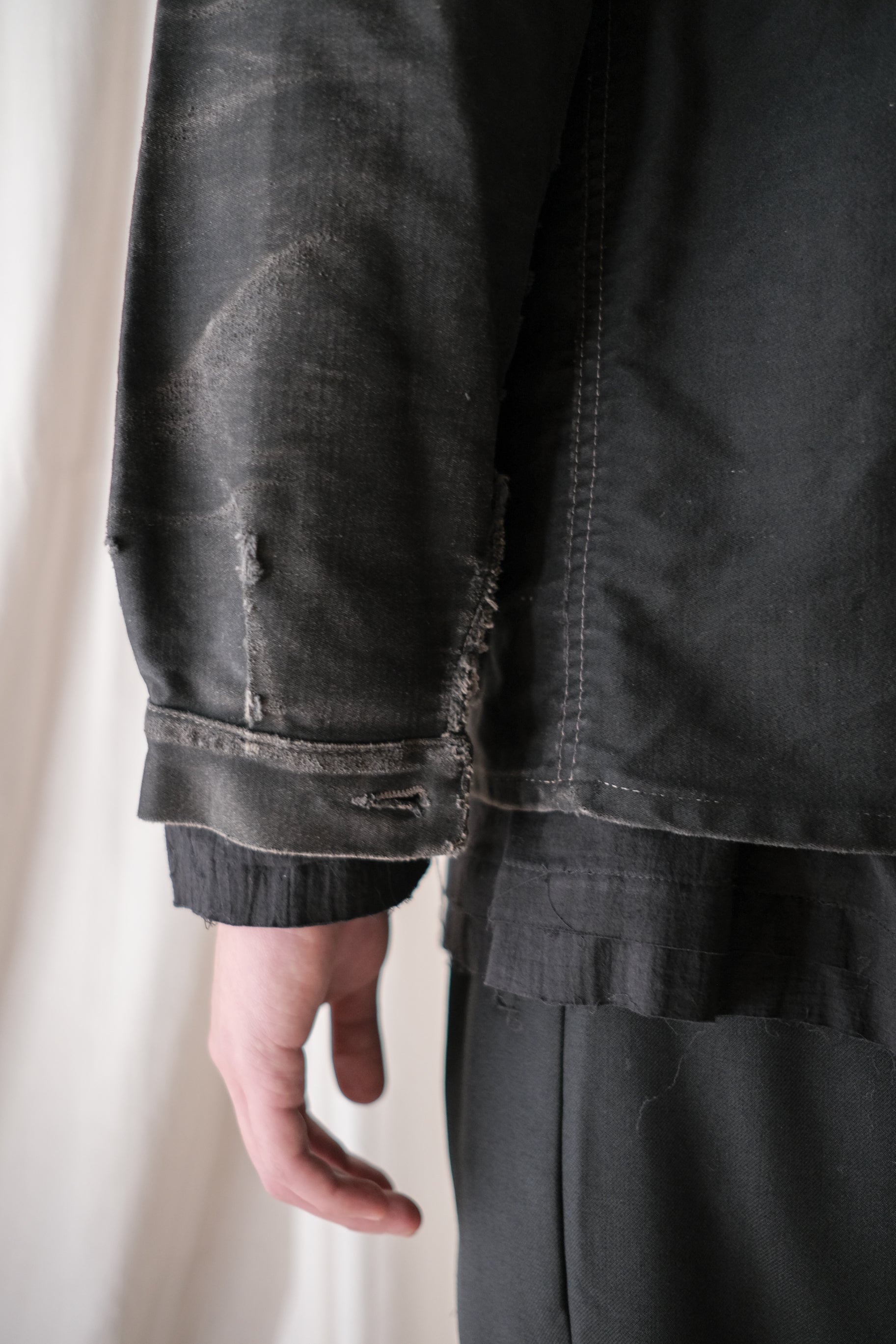 1950's "Dubure & Deverchère"French Black Moleskin Work Jacket / 法國黑色工作外套