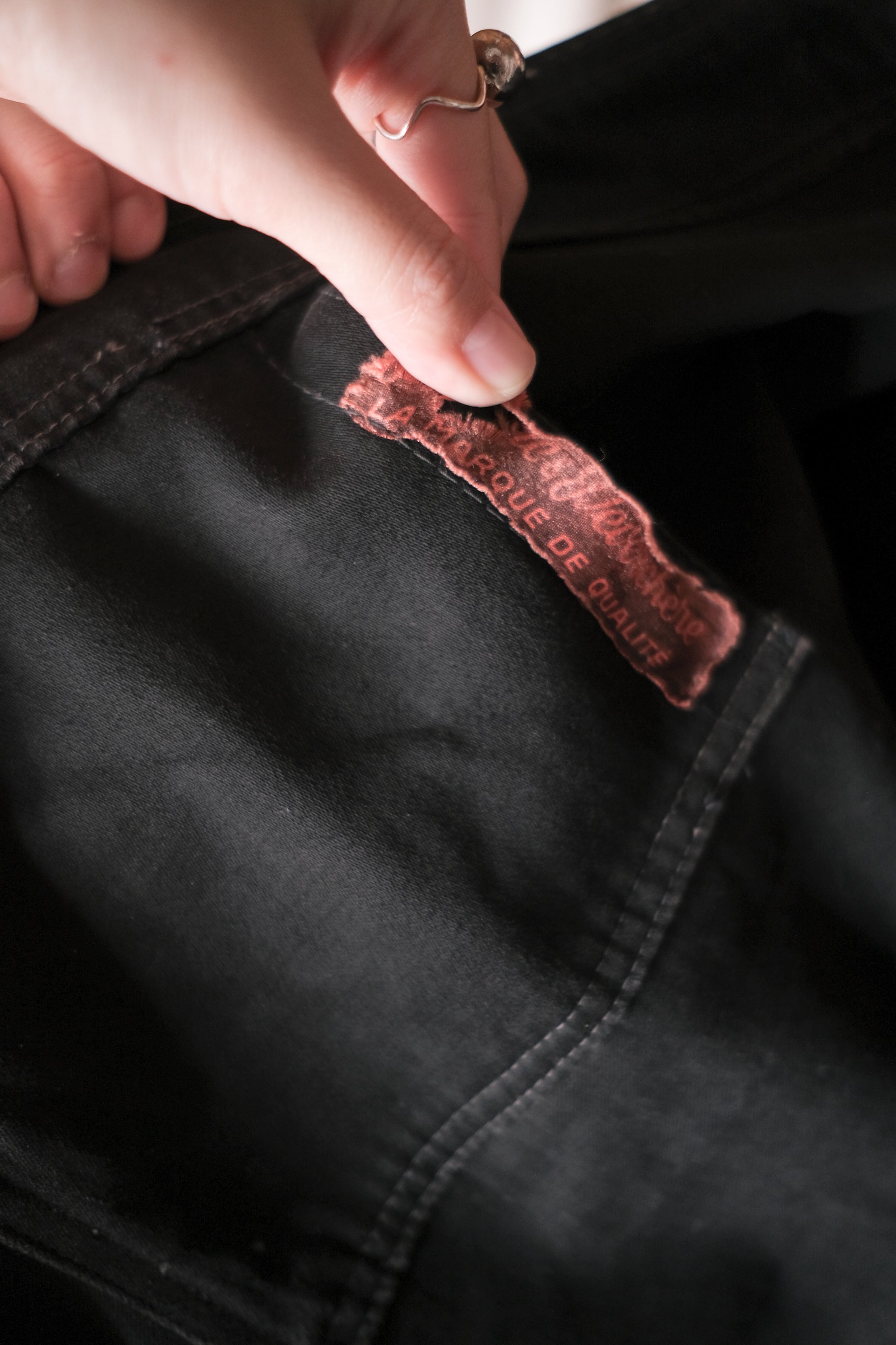 1950's "Dubure & Deverchère"French Black Moleskin Work Jacket / 法國黑色工作外套