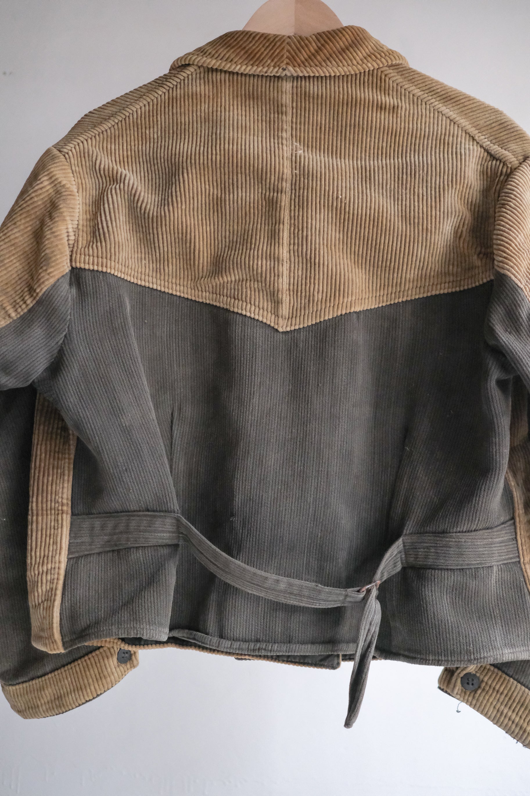 1940’s Belgian Brown Double Breasted Work Jacket / 比利時古著棕色雙排扣工作外套