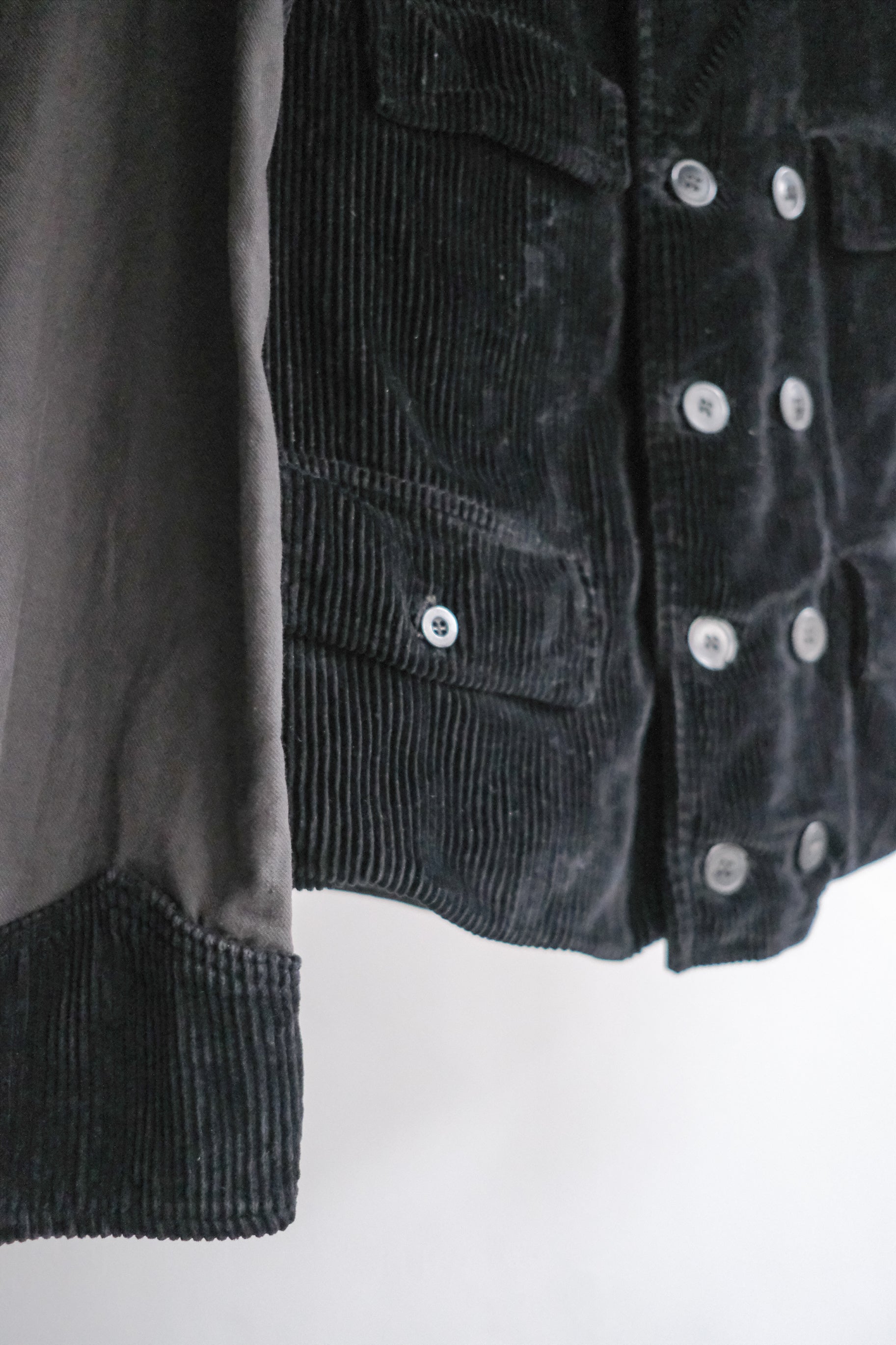 1940’s Belgian Black 6 Buttons Double Breasted Work Jacket / 比利時古著墨黑六扣雙排扣工作外套