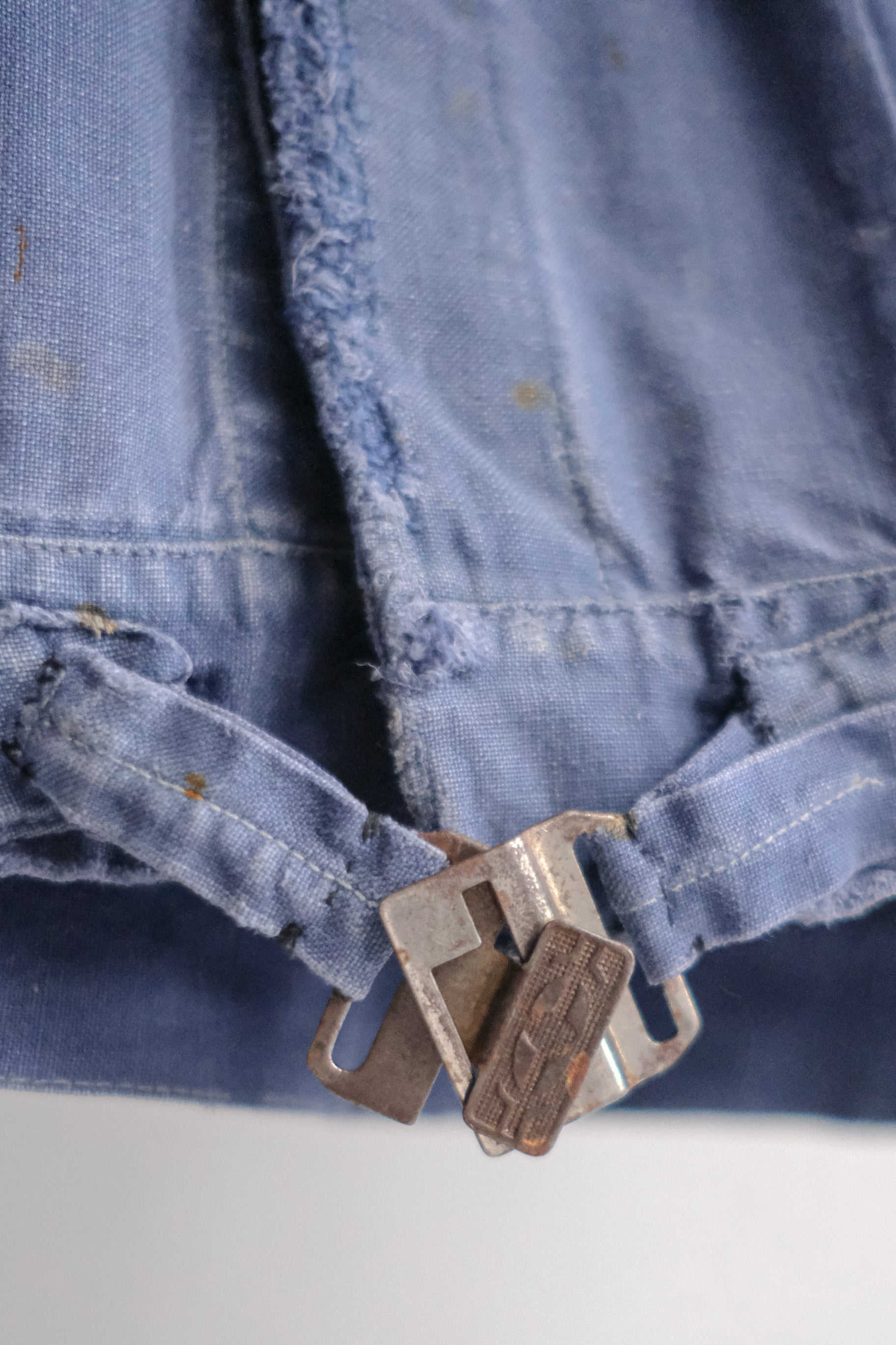 1940’s French Métis Linen Cotton Cyclist Buckle Jacket / 法國混紡棉麻自行車外套